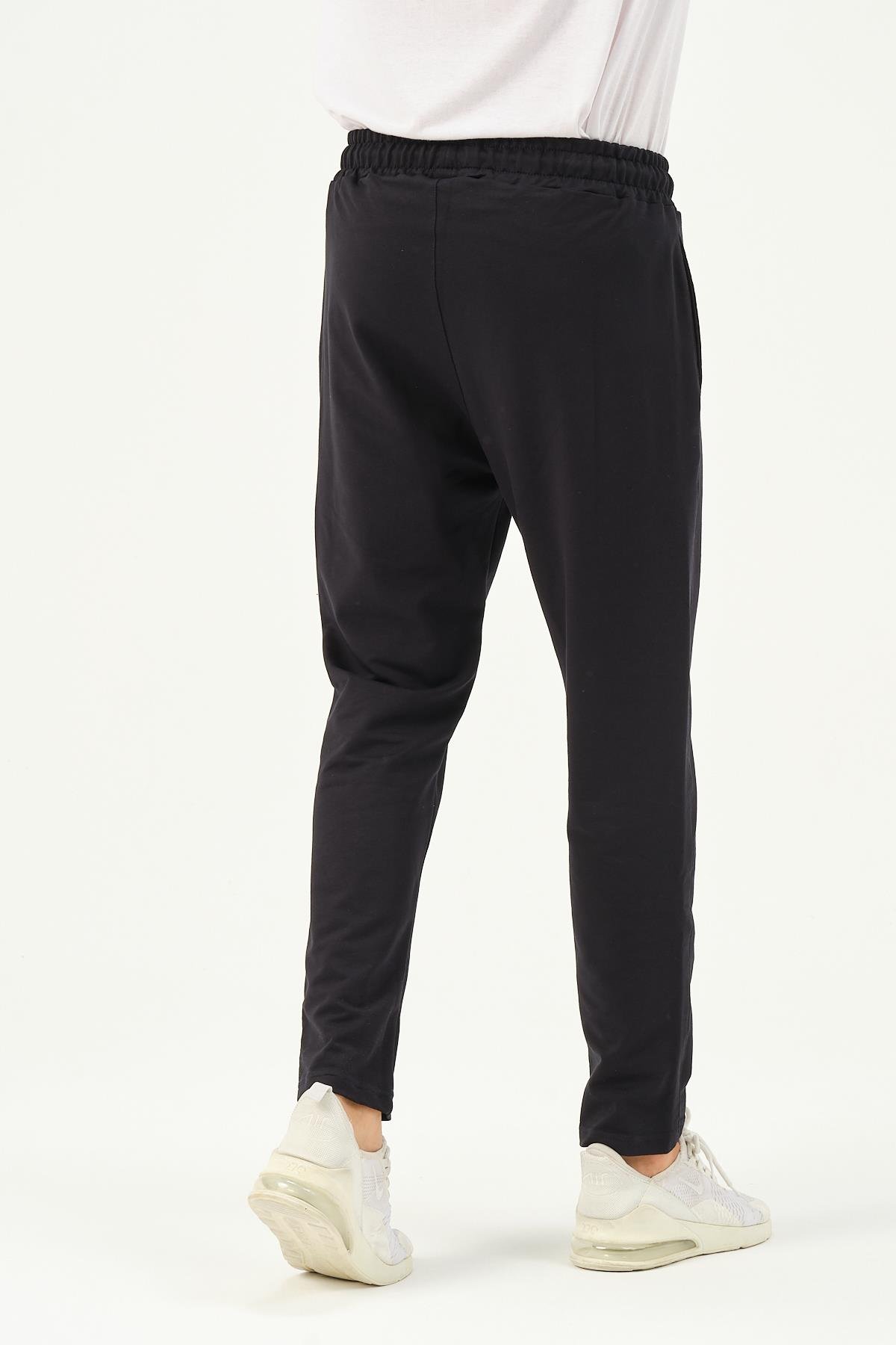 C&City Men Straight-Leg Sweatpants with Side Pockets 780  Navy Blue