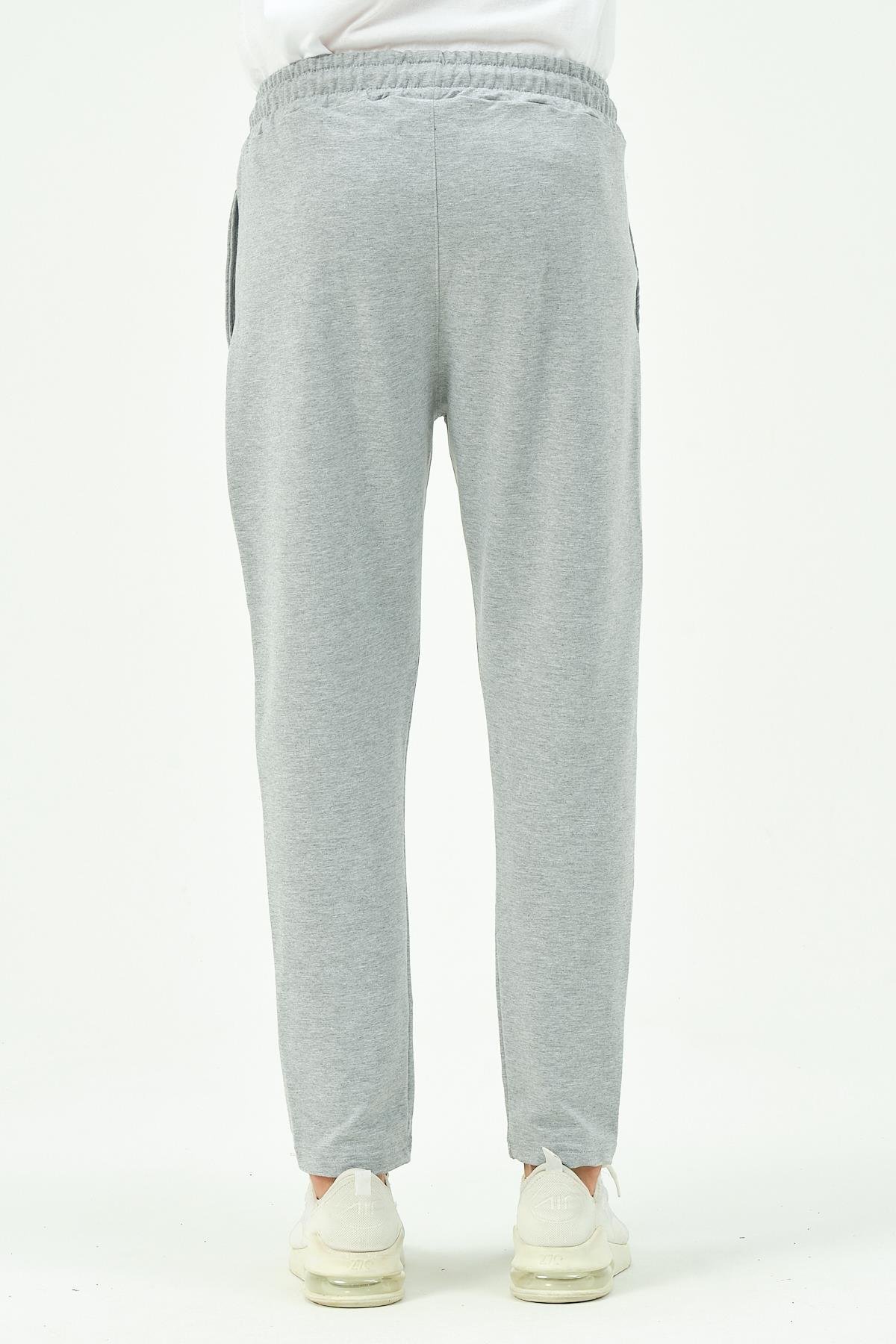 C&City Men Straight-Leg Sweatpants with Side Pockets 780  Grey