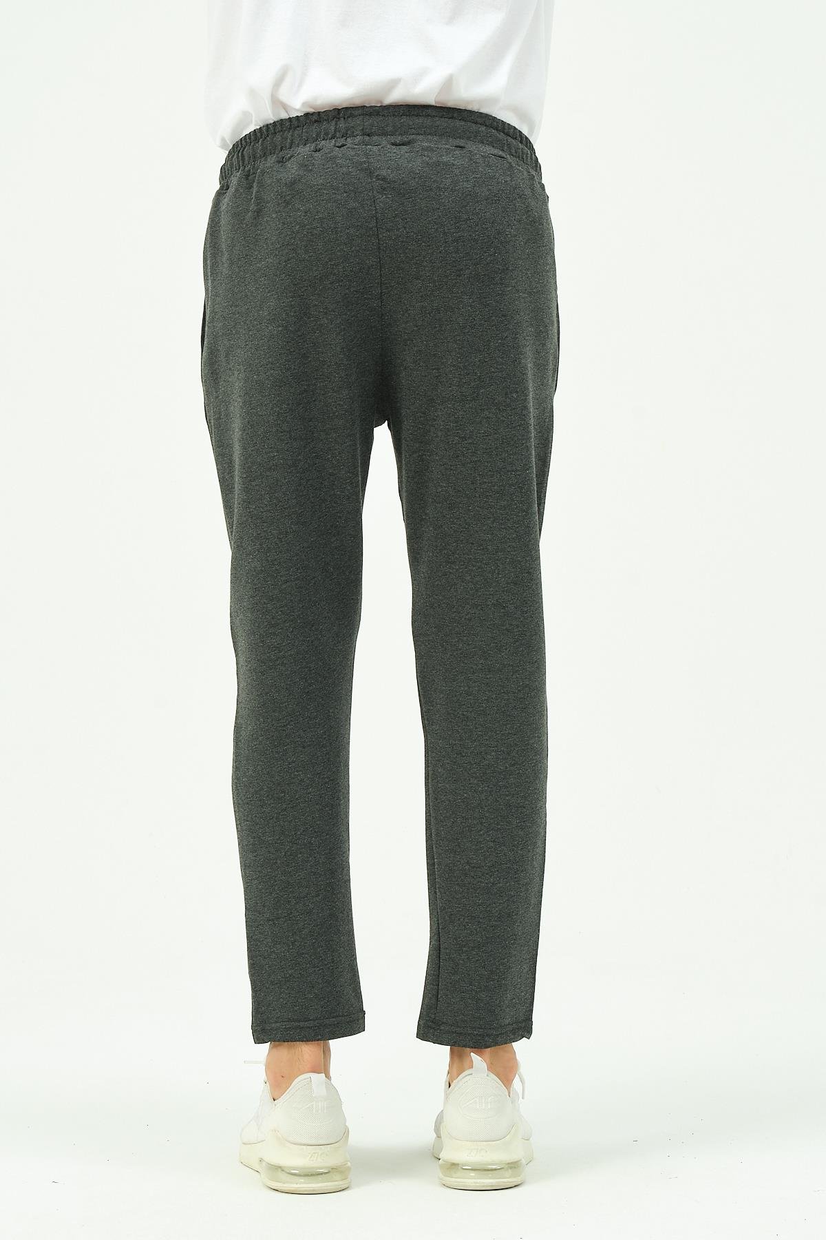 C&City Men Straight-Leg Sweatpants with Side Pockets 780  Anthracite
