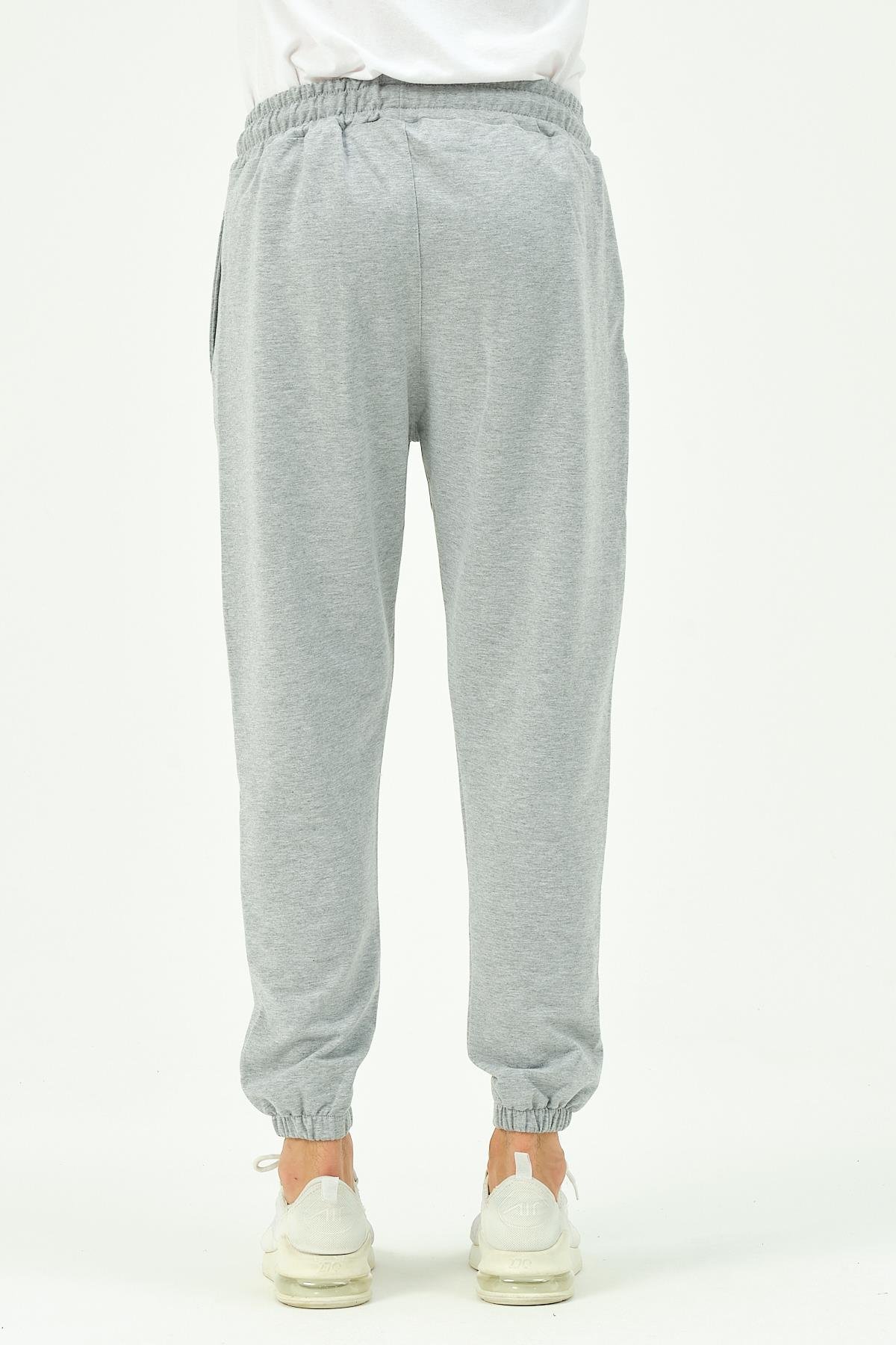 C&City Men Elastic Leg Sweatpants with Side Pockets 781 Grey