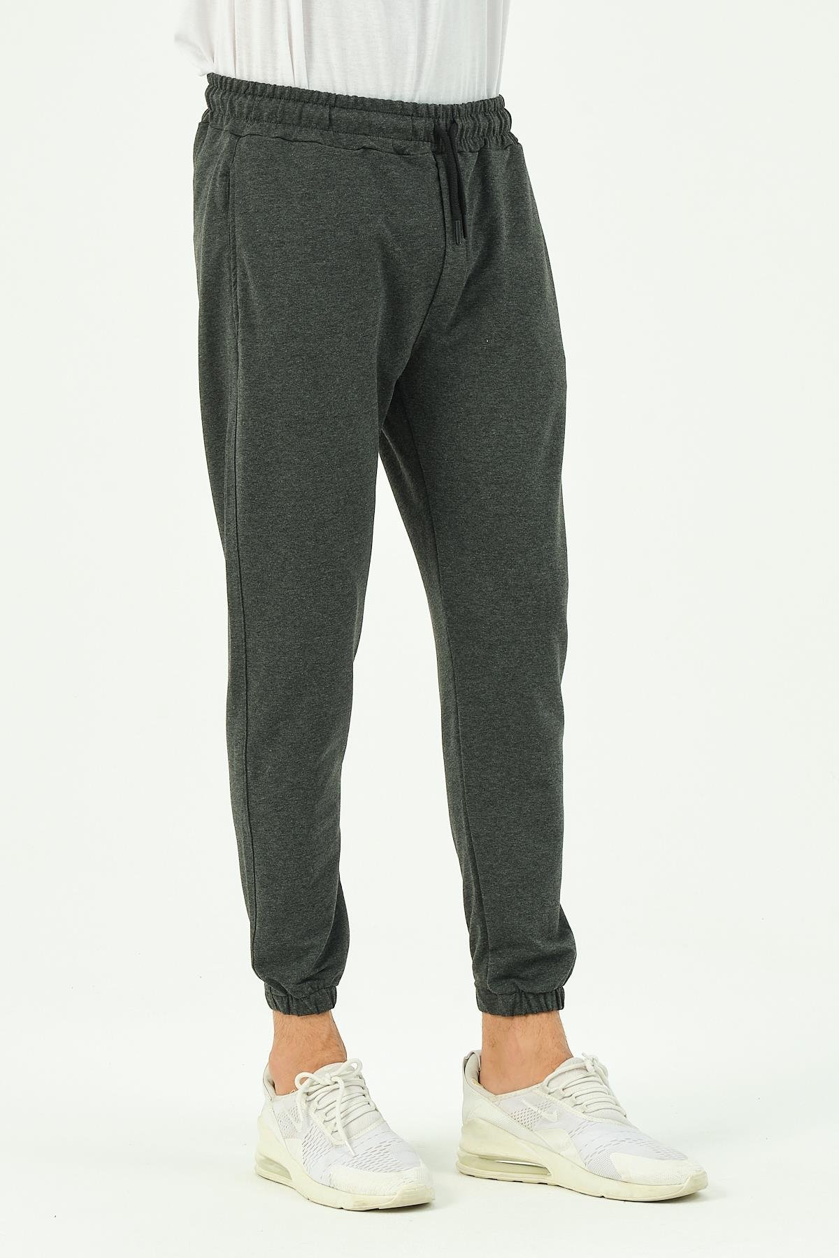 C&City Men Elastic Leg Sweatpants with Side Pockets 781 Anthracite