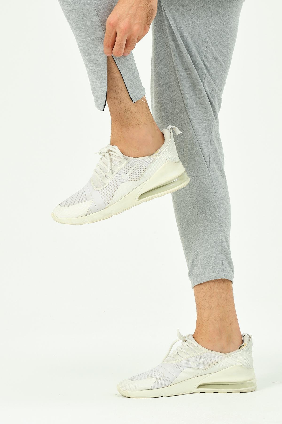 C&City Men Zippered Sweatpants with Back Pocket 782 Grey