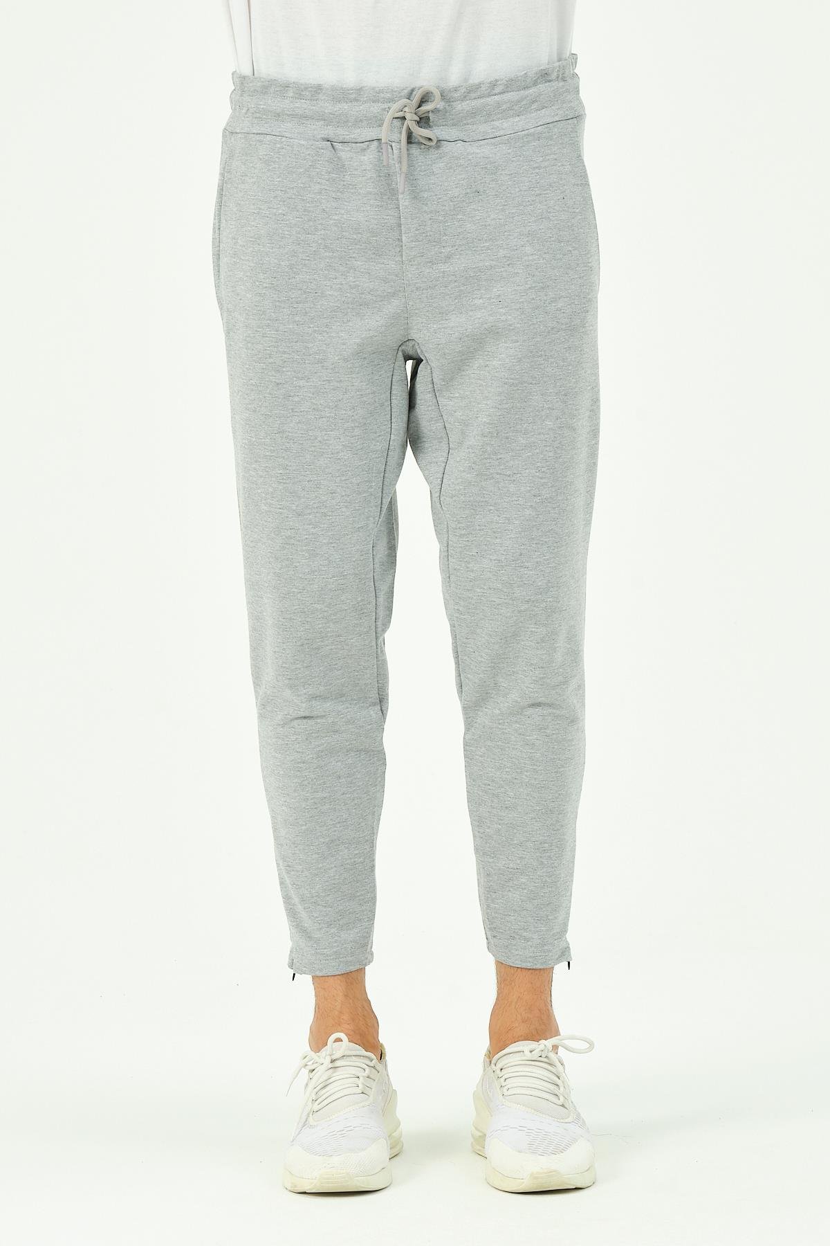 C&City Men Zippered Sweatpants with Back Pocket 782 Grey