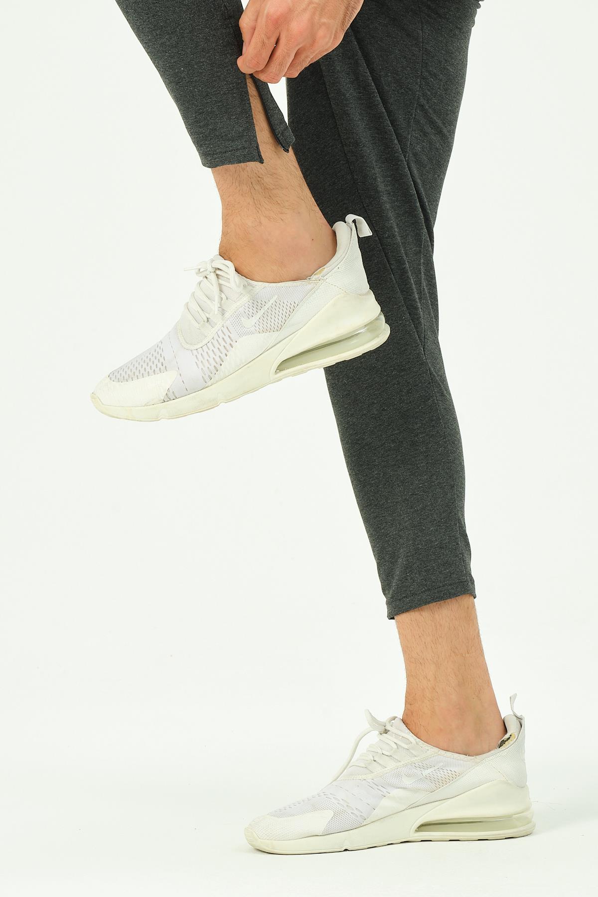 C&City Men Zippered Sweatpants with Back Pocket 782 Anthracite