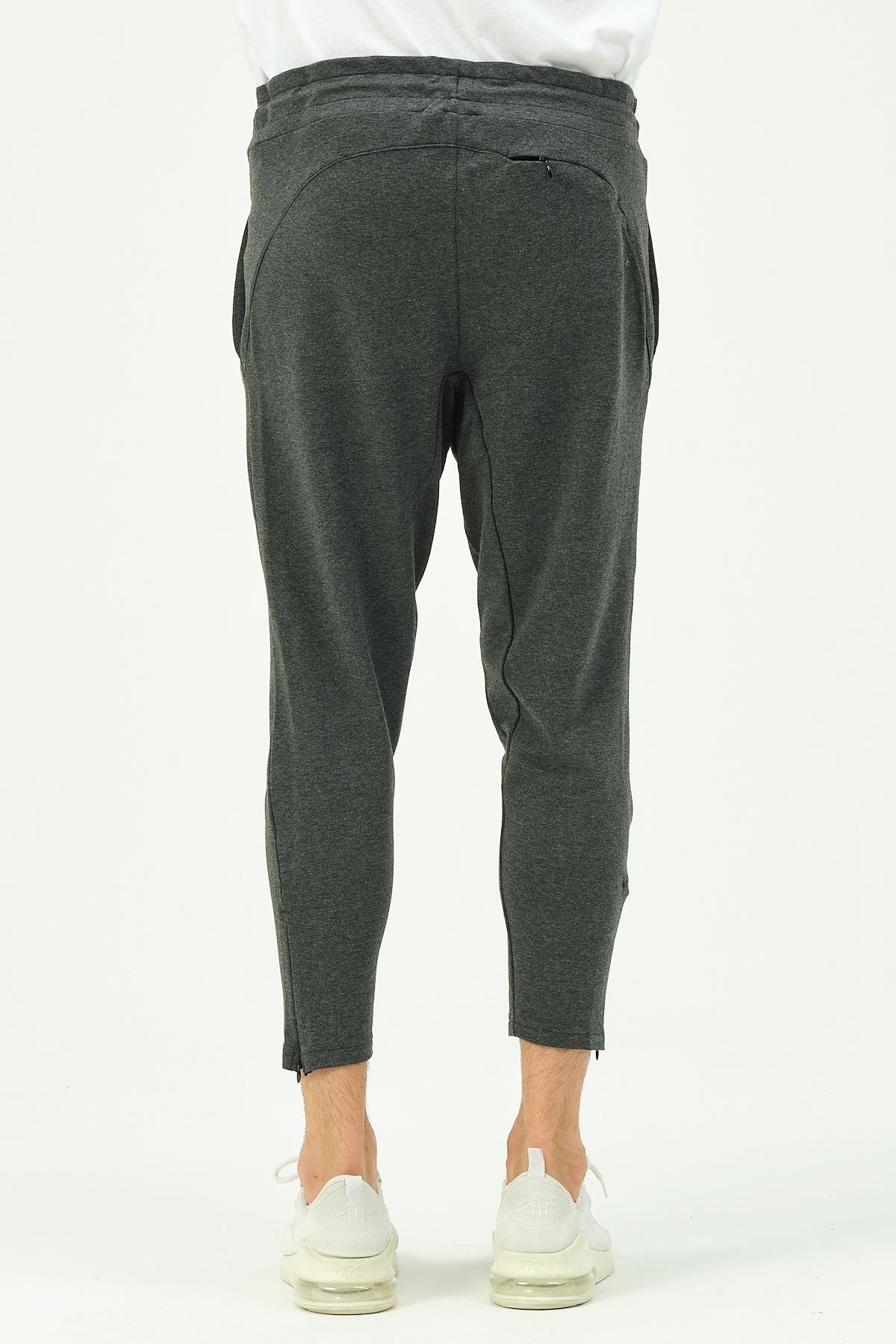 C&City Men Zippered Sweatpants with Back Pocket 782 Anthracite