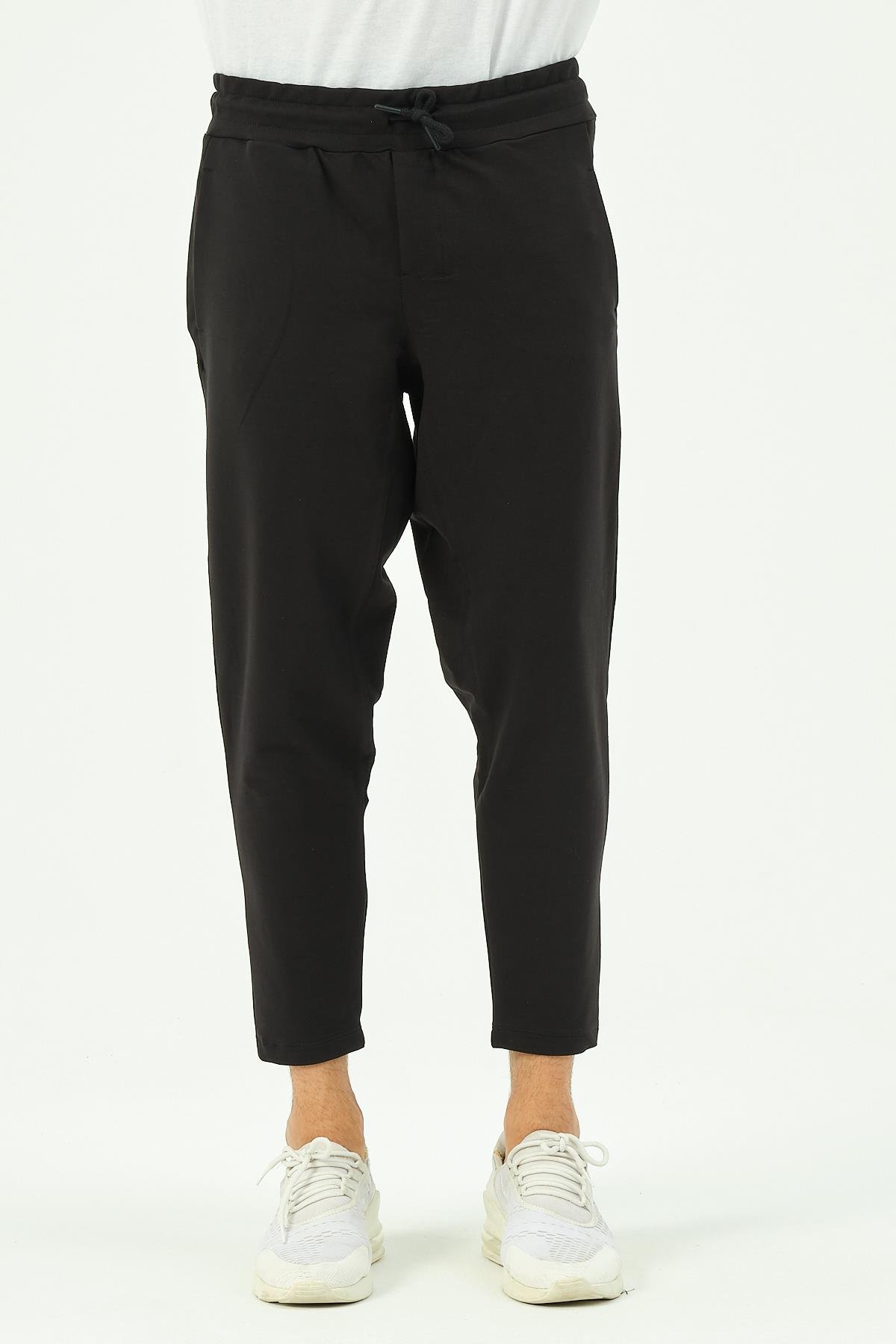 C&City Men Straight Leg Sweatpants with Back Pocket 783 Black