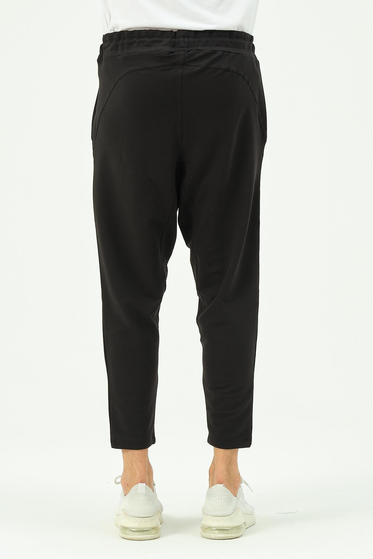 C&City Men Straight Leg Sweatpants with Back Pocket 783 Black