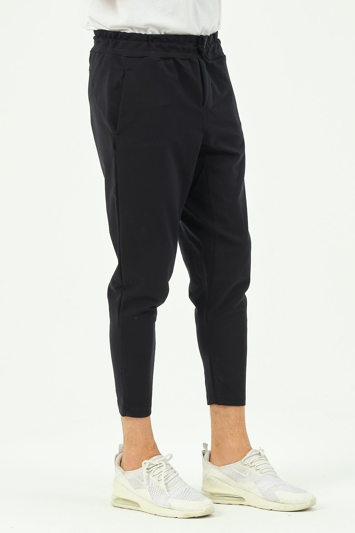 C&City Men Straight Leg Sweatpants with Back Pocket 783 Navy Blue