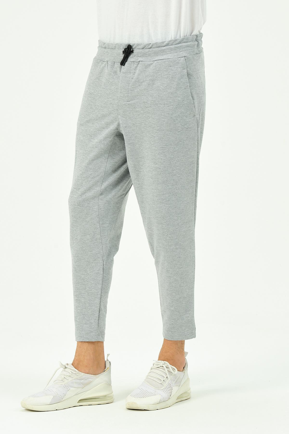 C&City Men Straight Leg Sweatpants with Back Pocket 783 Grey