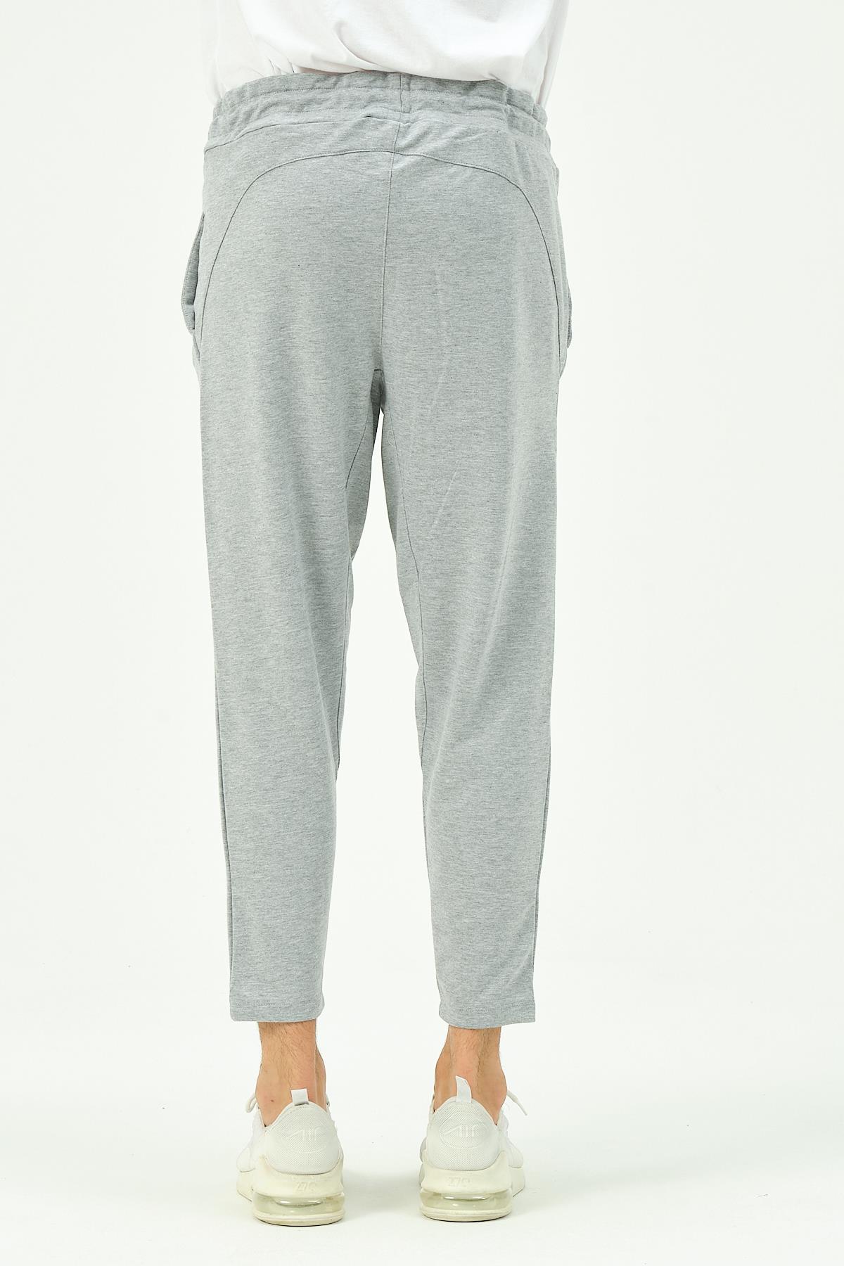 C&City Men Straight Leg Sweatpants with Back Pocket 783 Grey