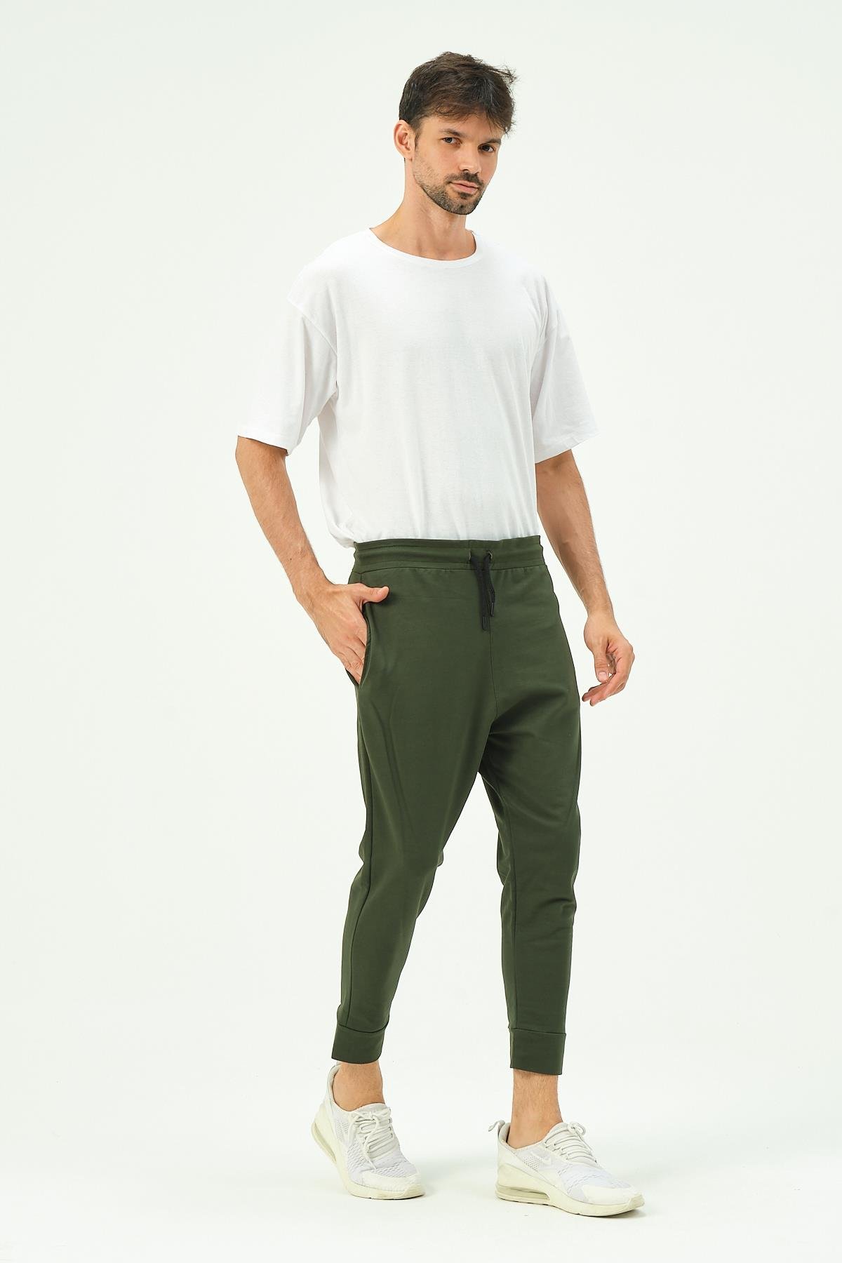 C&City Men Loose-Fit Sweatpants 784 Khaki