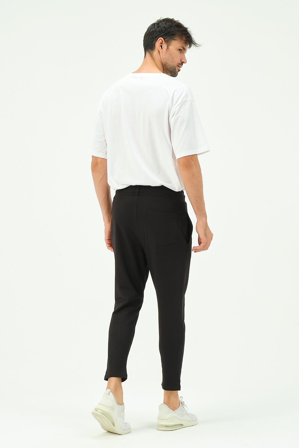 C&City Men Loose-Fit Straight Leg Sweatpants 785  Black