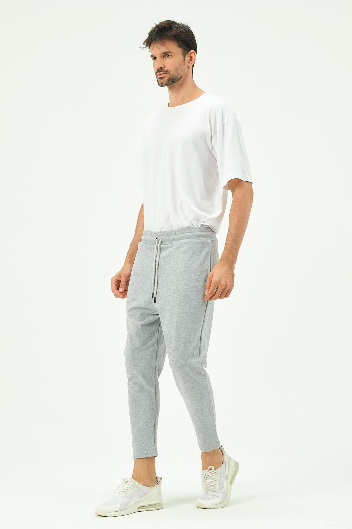 C&City Men Loose-Fit Straight Leg Sweatpants 785  Grey