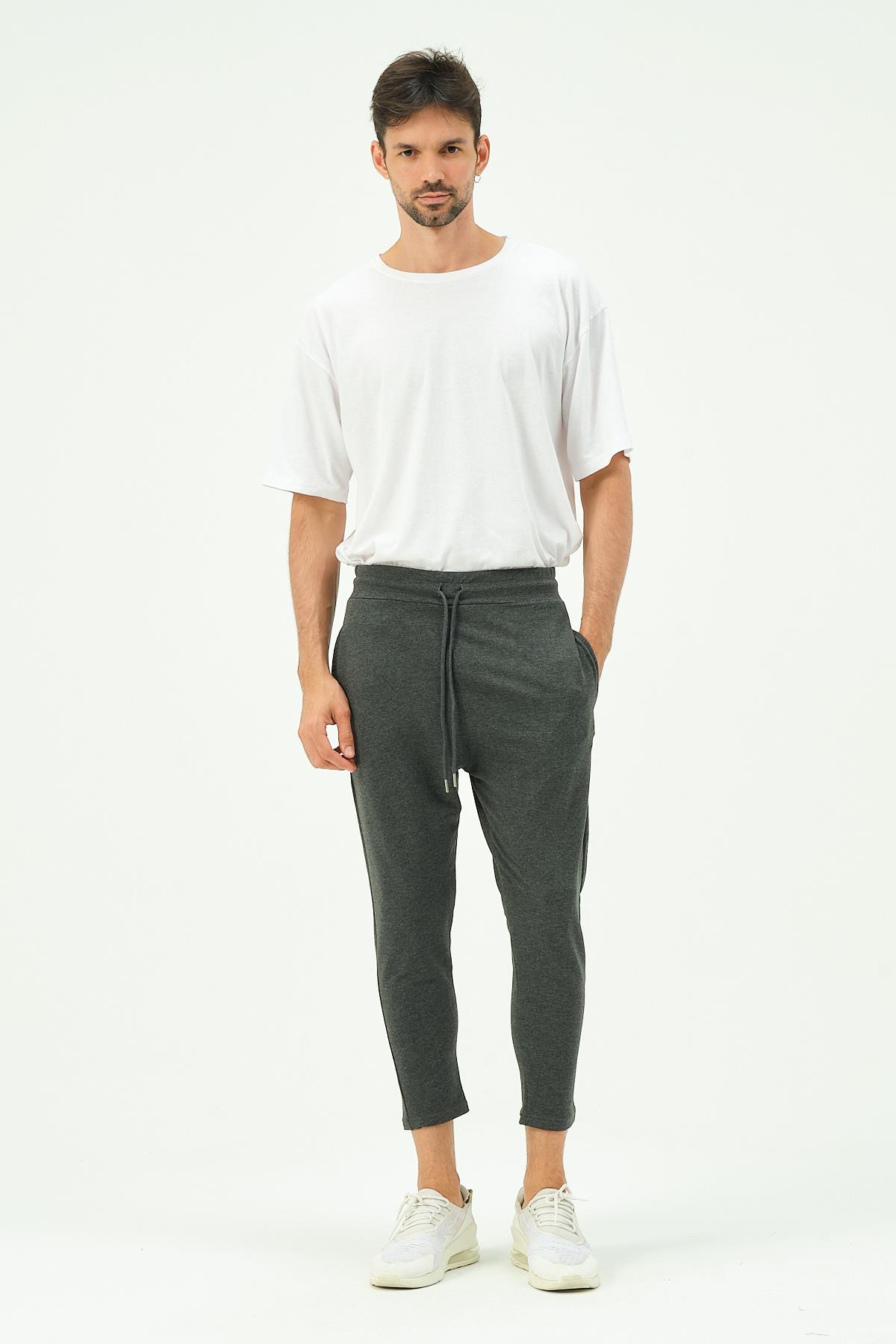 C&City Men Loose-Fit Straight Leg Sweatpants 785  Anthracite