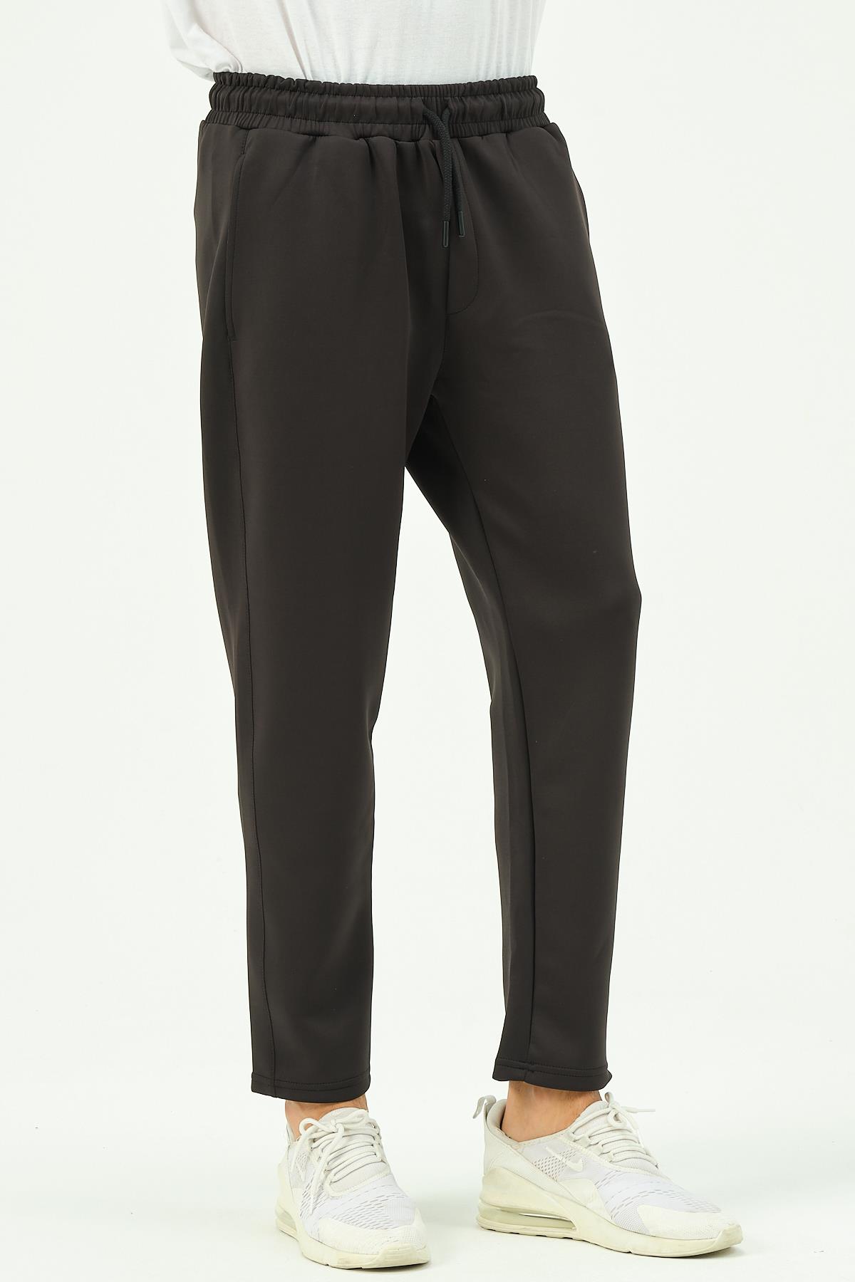 C&City Men Straight Leg Sweatpants with Side Pockets 852 Black