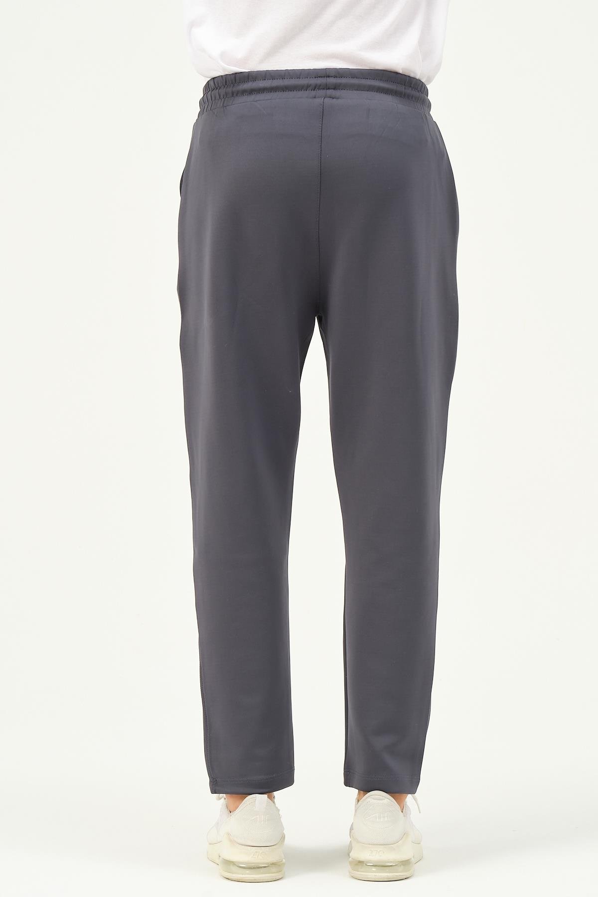 C&City Men Straight Leg Sweatpants with Side Pockets 852 Smoked Color