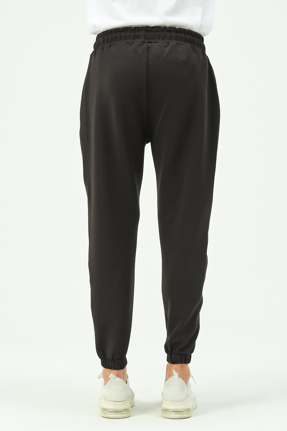 C&City Men Elastic Leg Sweatpants with Side Pockets 853 Black