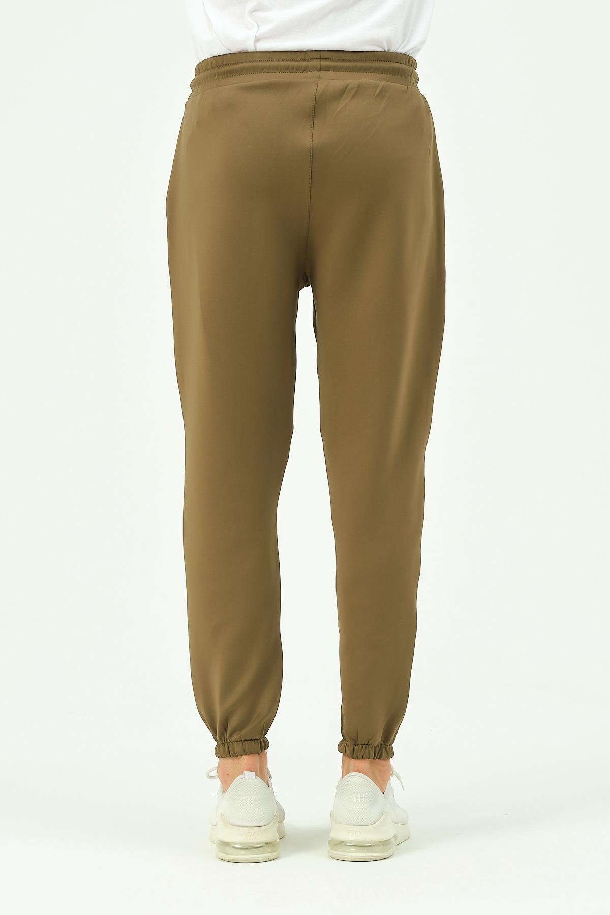 C&City Men Elastic Leg Sweatpants with Side Pockets 853 Khaki