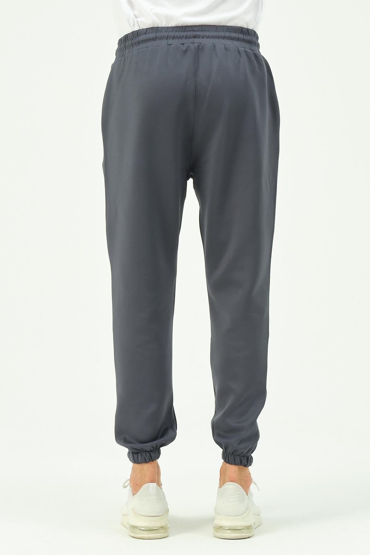 C&City Men Elastic Leg Sweatpants with Side Pockets 853 Smoked Color
