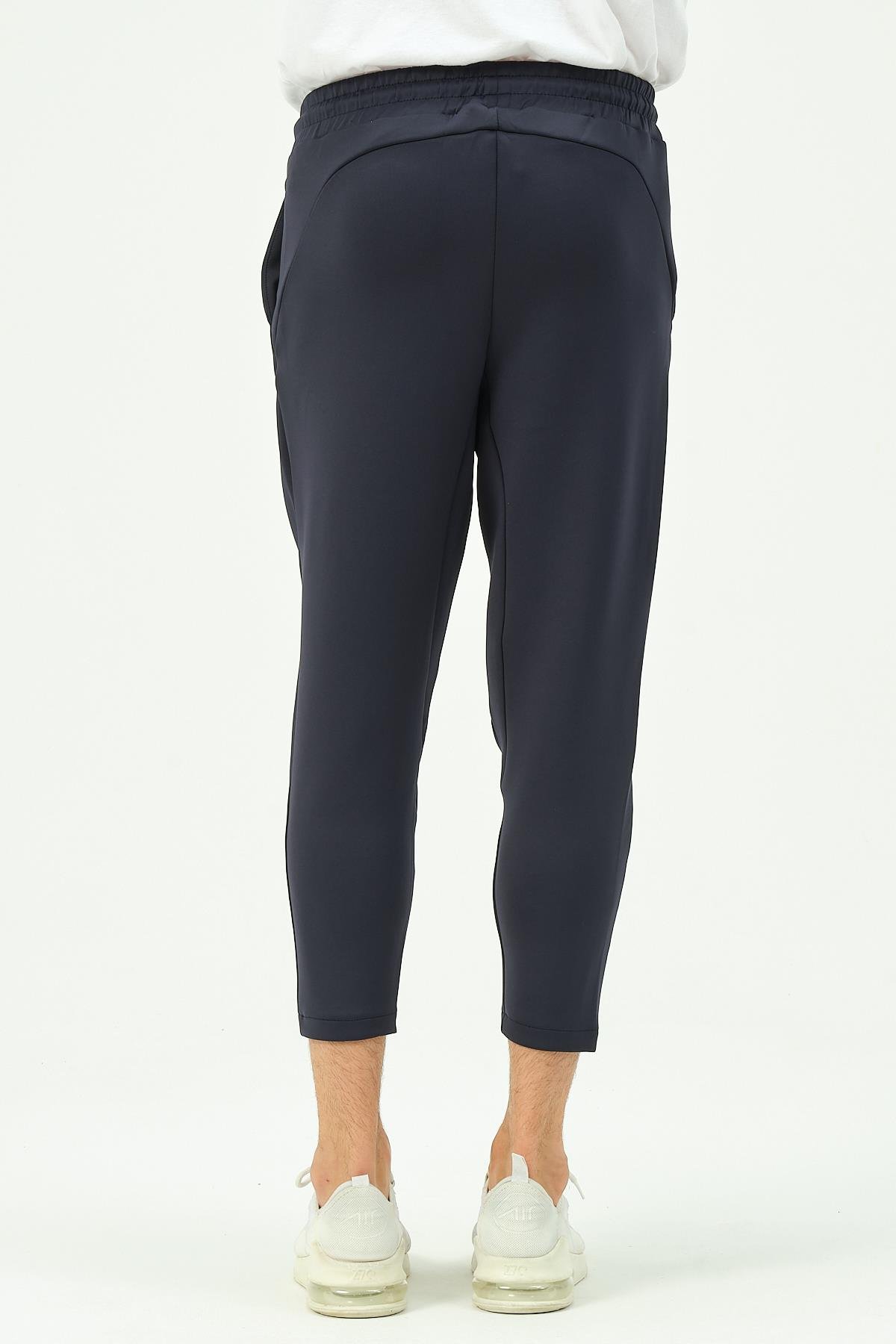 C&City Men Straight Leg Waist Detail Sweatpants 855  Navy Blue