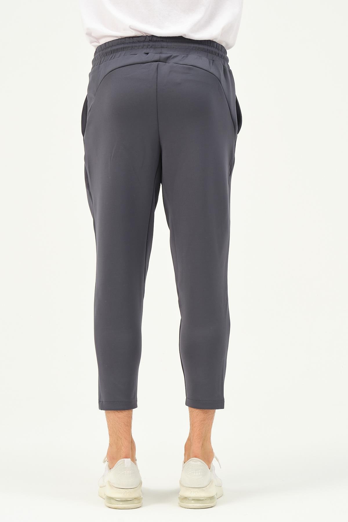 C&City Men Straight Leg Waist Detail Sweatpants 855  Smoked Color