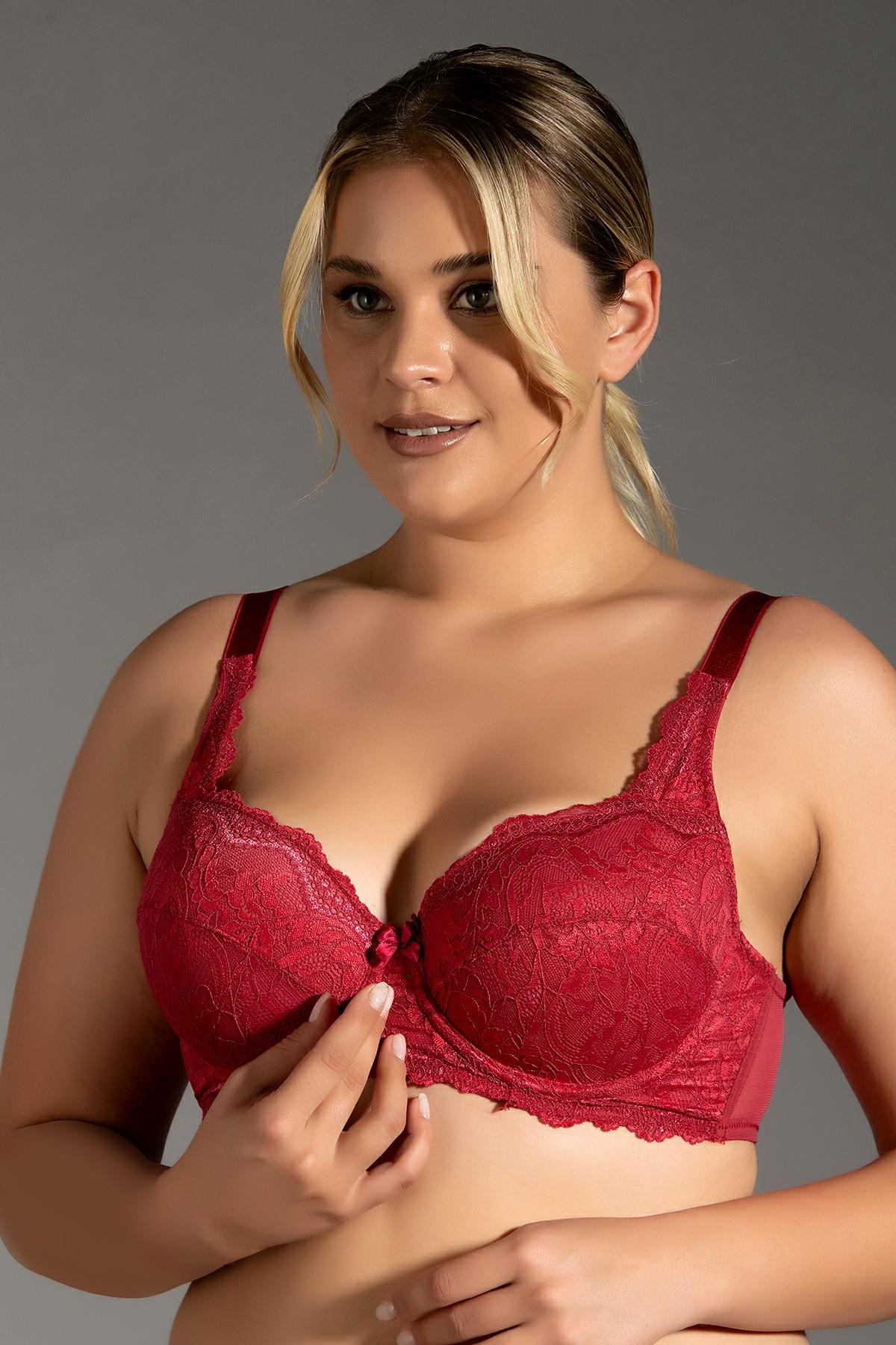 C&City Lace Unsupported Bra C18042 Burgundy