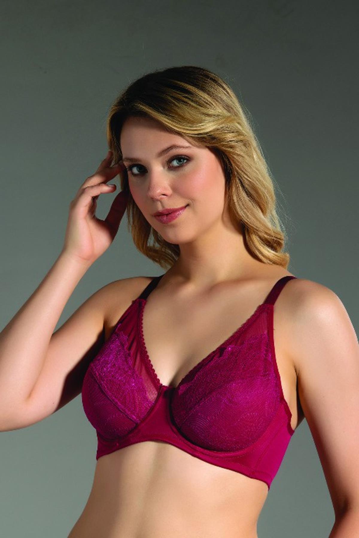 C&City Lace Minimizer Bra C12301 Plum Color