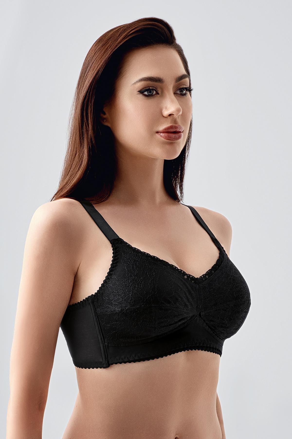C&City Minimizer Bra with Tulle Detail C12306 Black