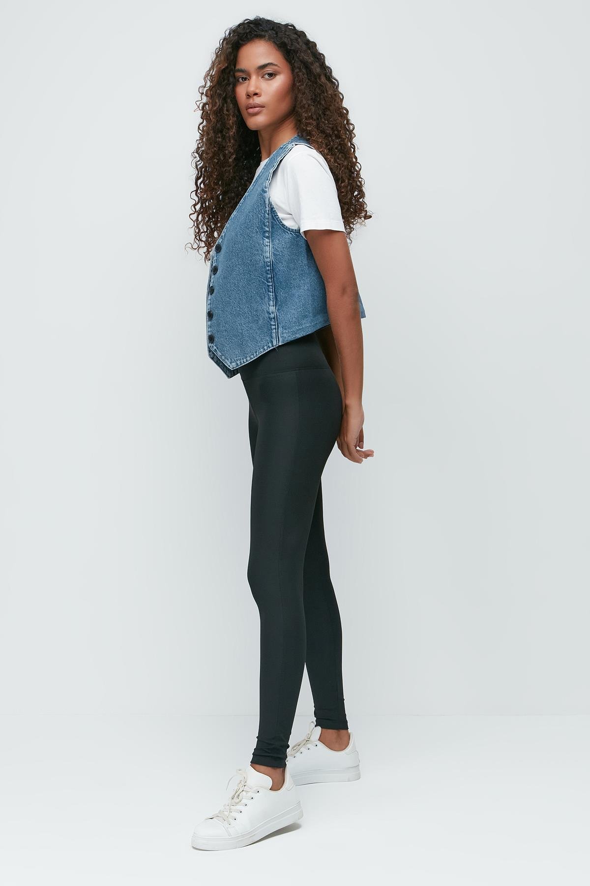 C&City High Waist Long Sports Leggings 9401 Black