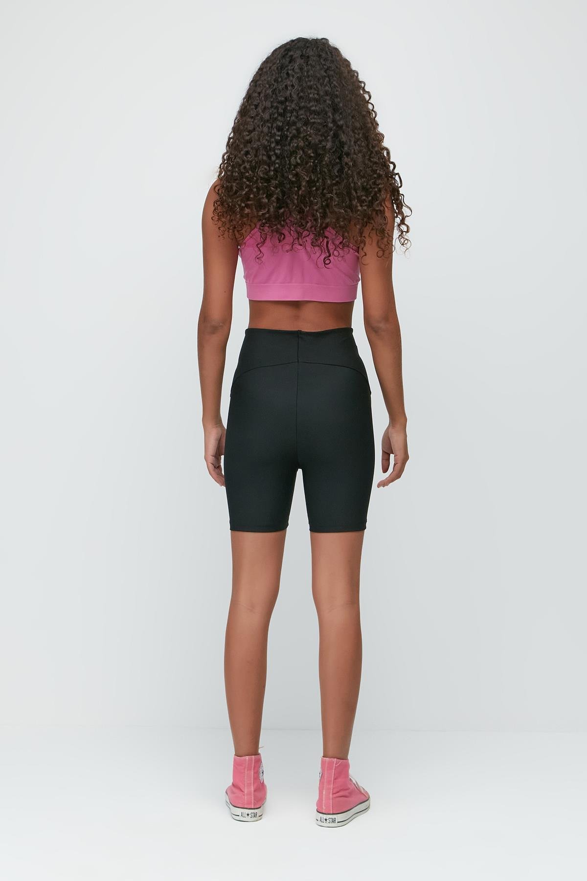 Karyoka High-Waisted Sports Shorts Leggings 9411 Black