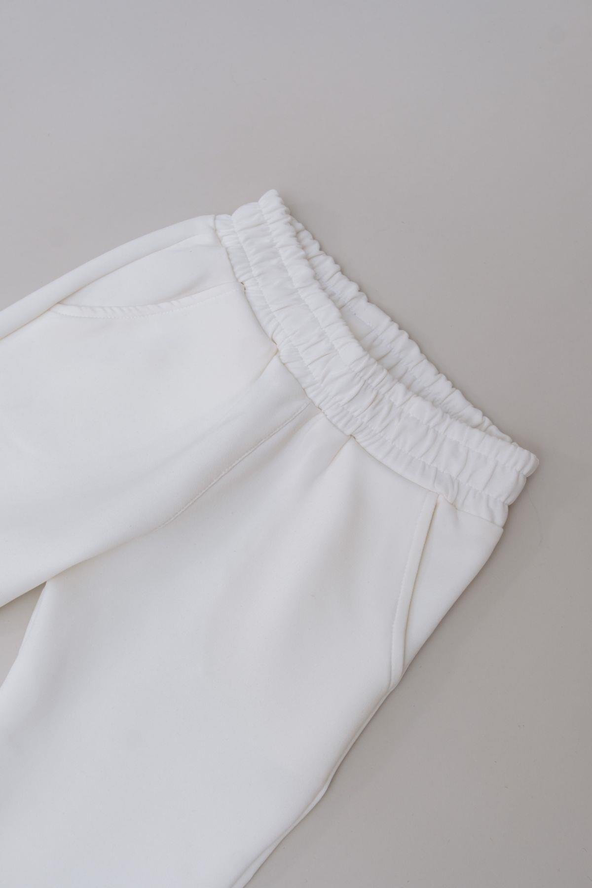 Girl Child Cuffed Hem Sweatpants 871 Ecru