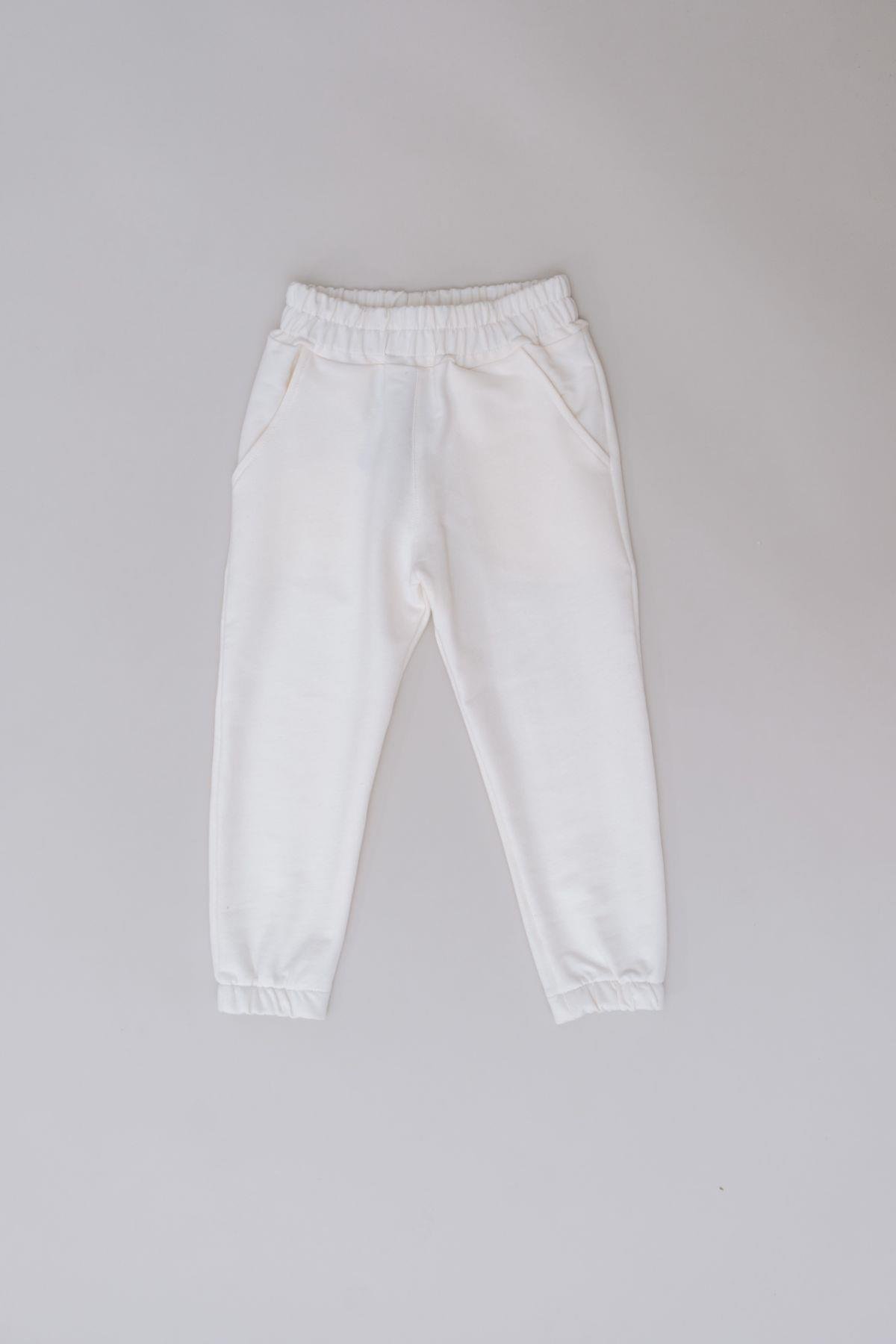 Girl Child Elastic Waist Sweatpants 760 Ecru