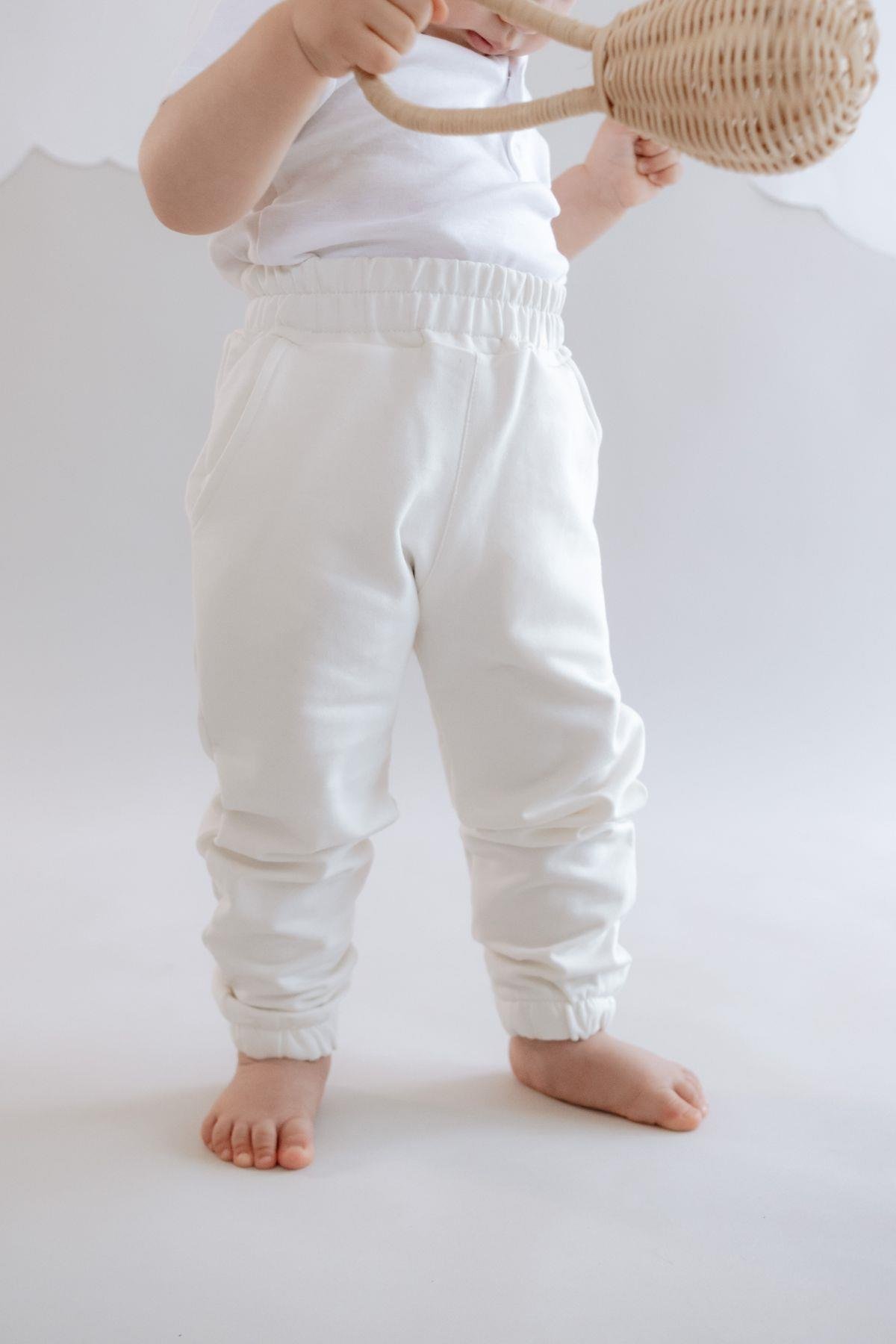 Girl Child Elastic Waist Sweatpants 760 Ecru