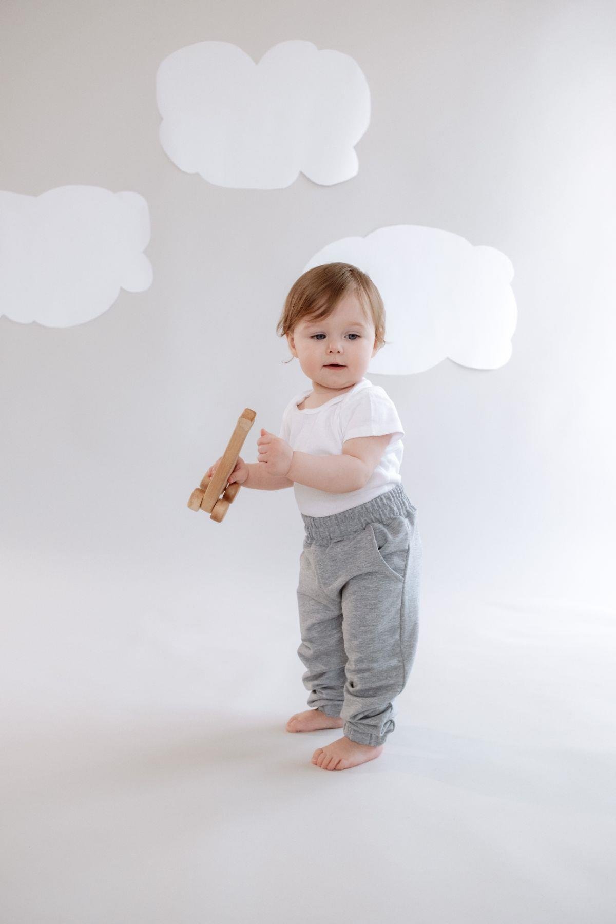 Girl Child Elastic Waist Sweatpants 760 Grey