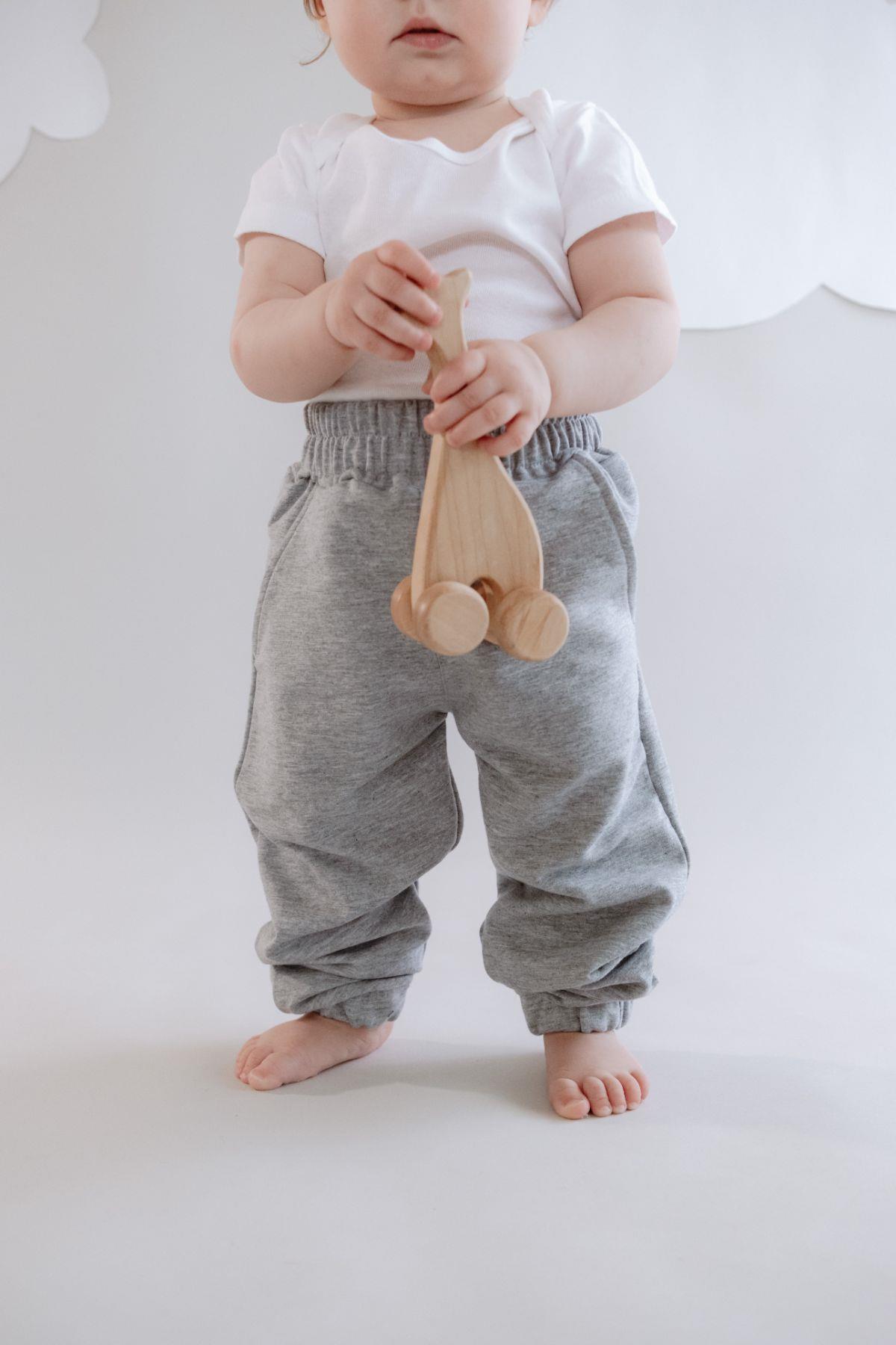 Girl Child Elastic Waist Sweatpants 760 Grey