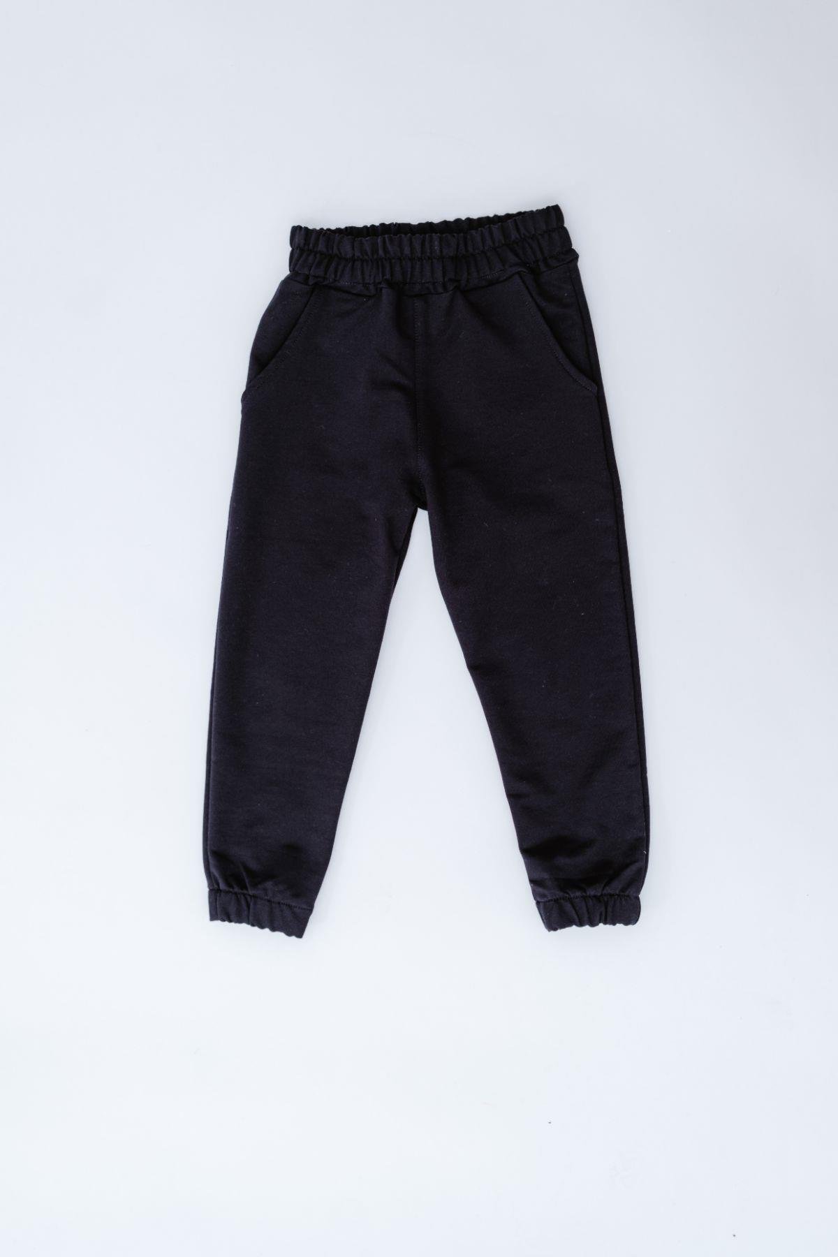 Girl Child Elastic Waist Sweatpants 760 Navy Blue