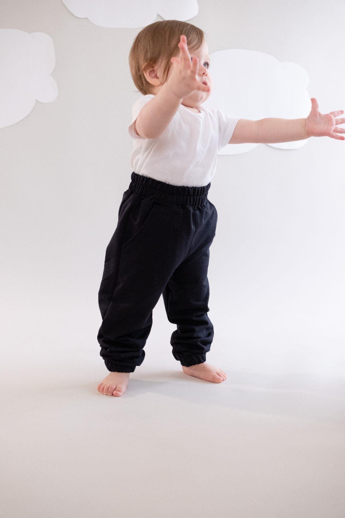 Girl Child Elastic Waist Sweatpants 760 Navy Blue