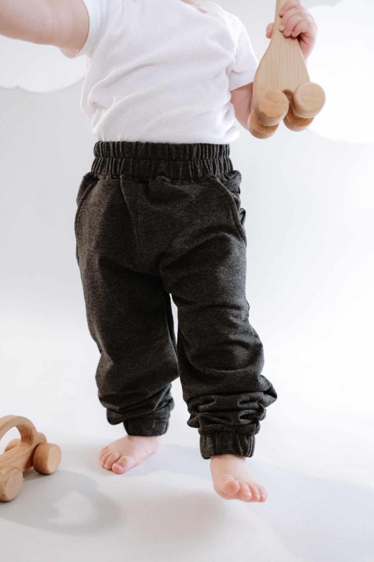 Girl Child Elastic Waist Sweatpants 760 Anthracite