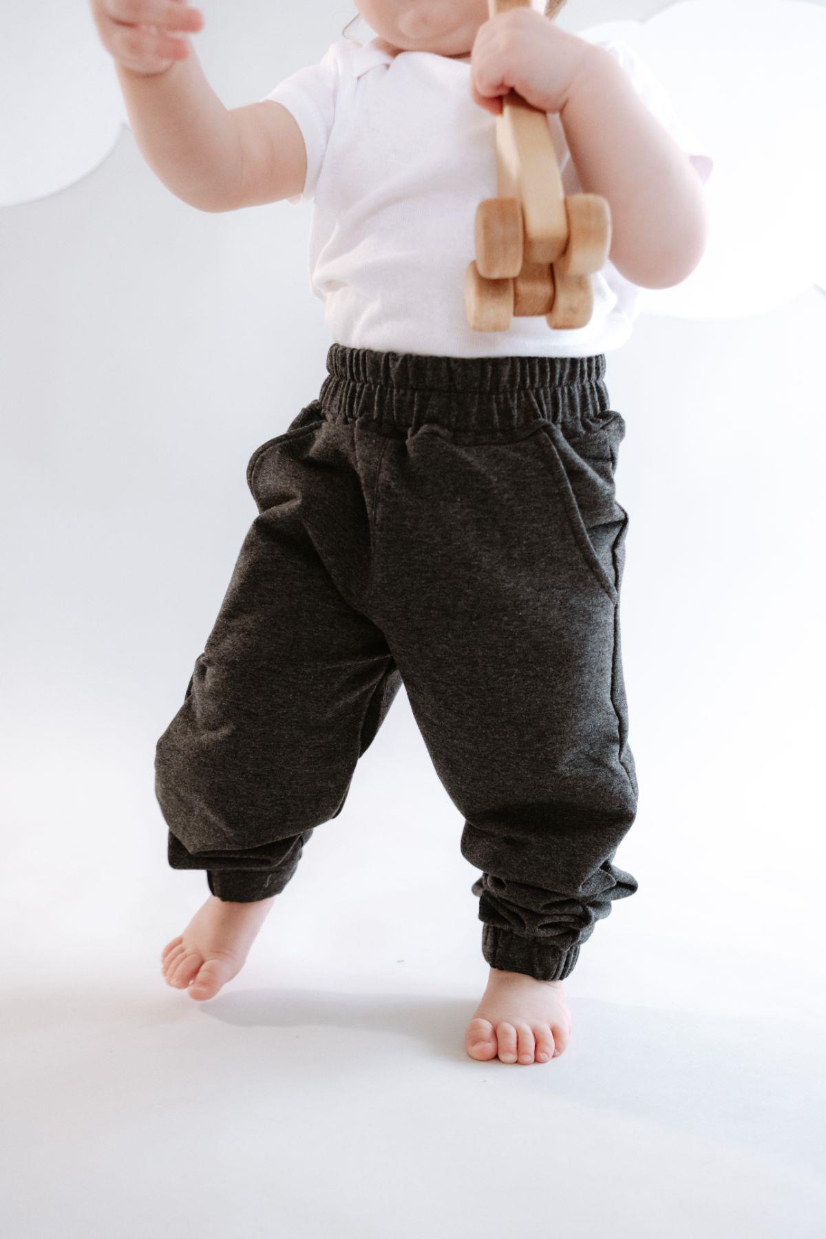 Girl Child Elastic Waist Sweatpants 760 Anthracite