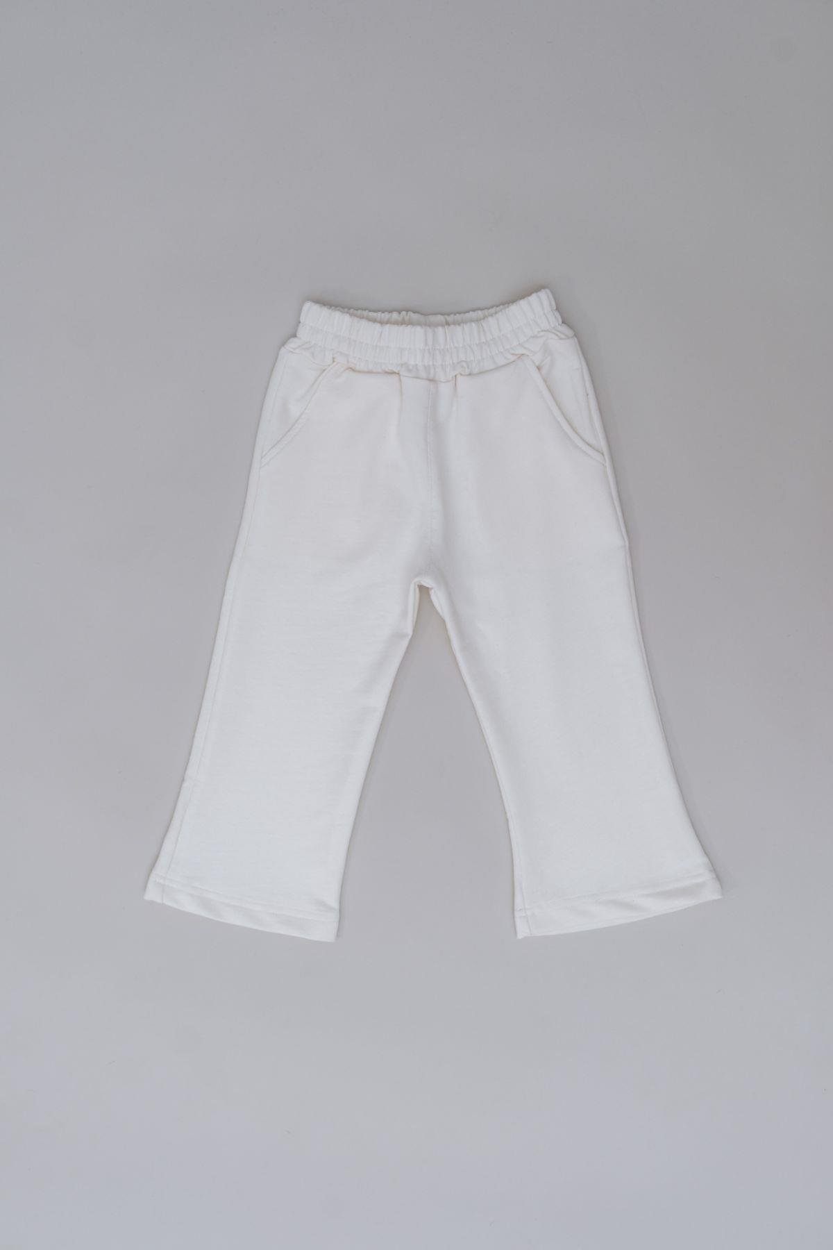 Girl Child Flare Sweatpants 761 Ecru