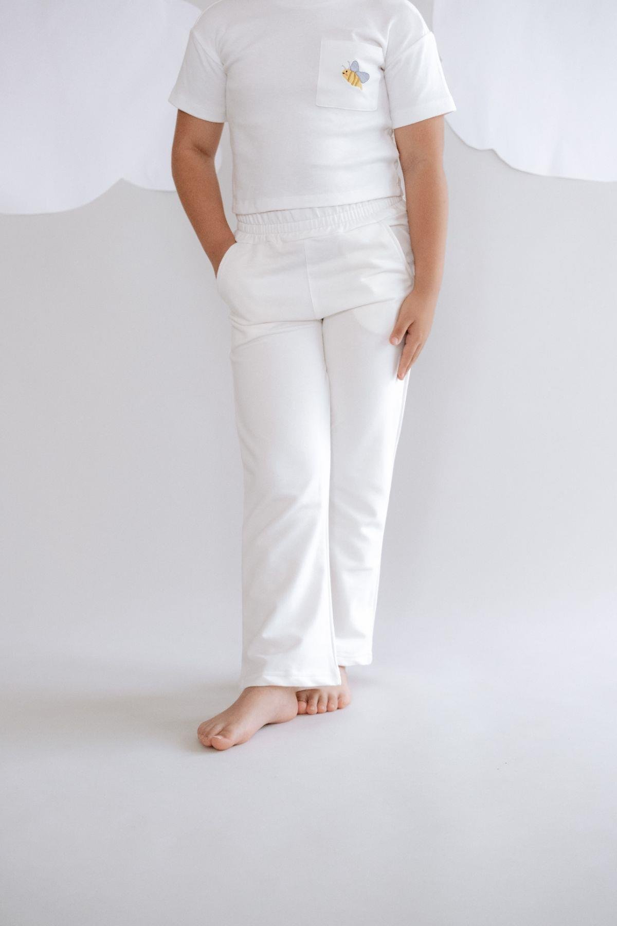 Girl Child Flare Sweatpants 761 Ecru