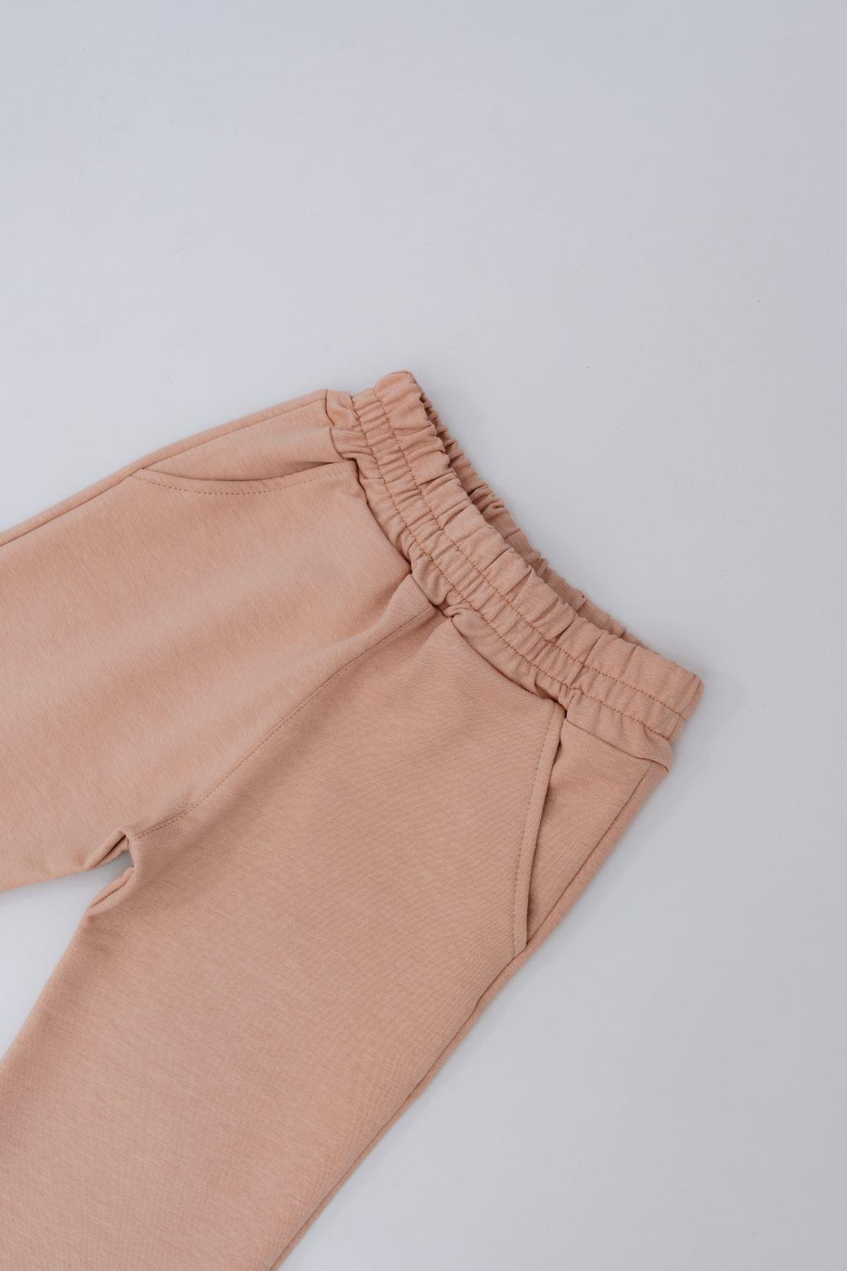 Girl Child Flare Sweatpants 761 Milky Brown Color