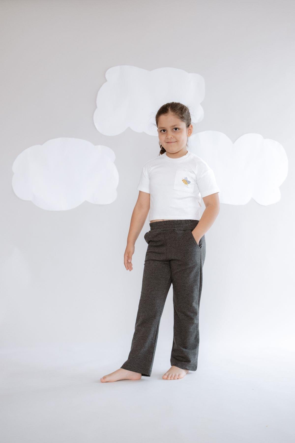 Girl Child Flare Sweatpants 761 Anthracite