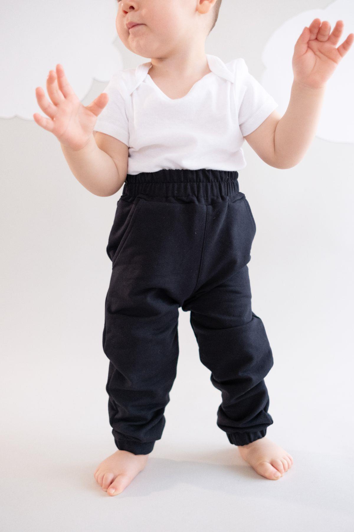 Boy's Elastic Cuffed Sweatpants 763 Navy Blue