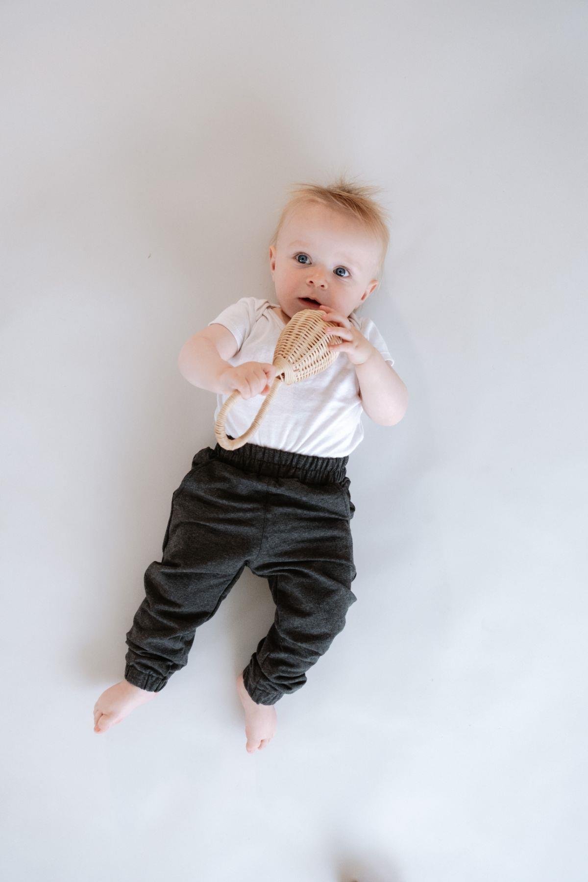 Boy's Elastic Cuffed Sweatpants 763 Anthracite