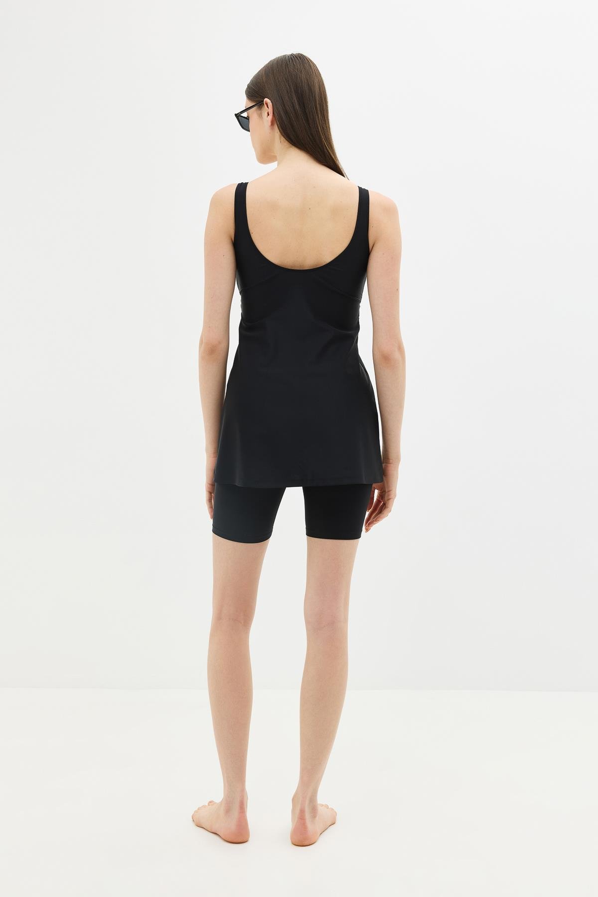 Tights Dress Swimsuit C14380 Black/Blue