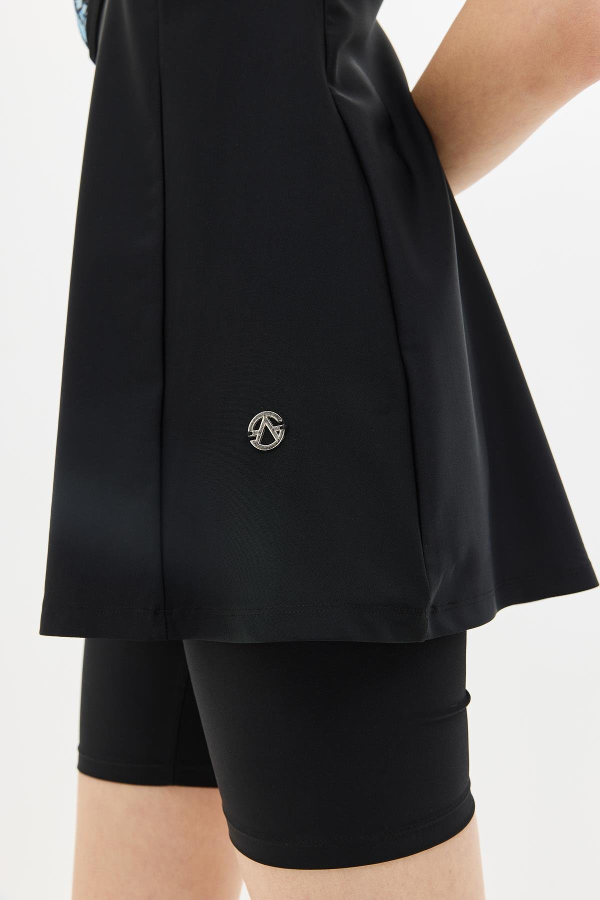 Tights Dress Swimsuit C14380 Black/Blue