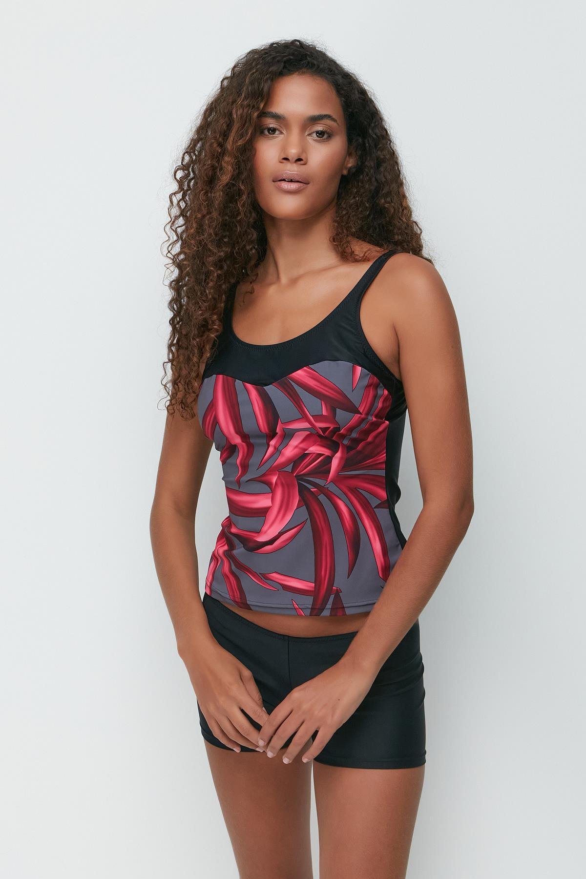 Shorts Tankini 7766 Black/Red