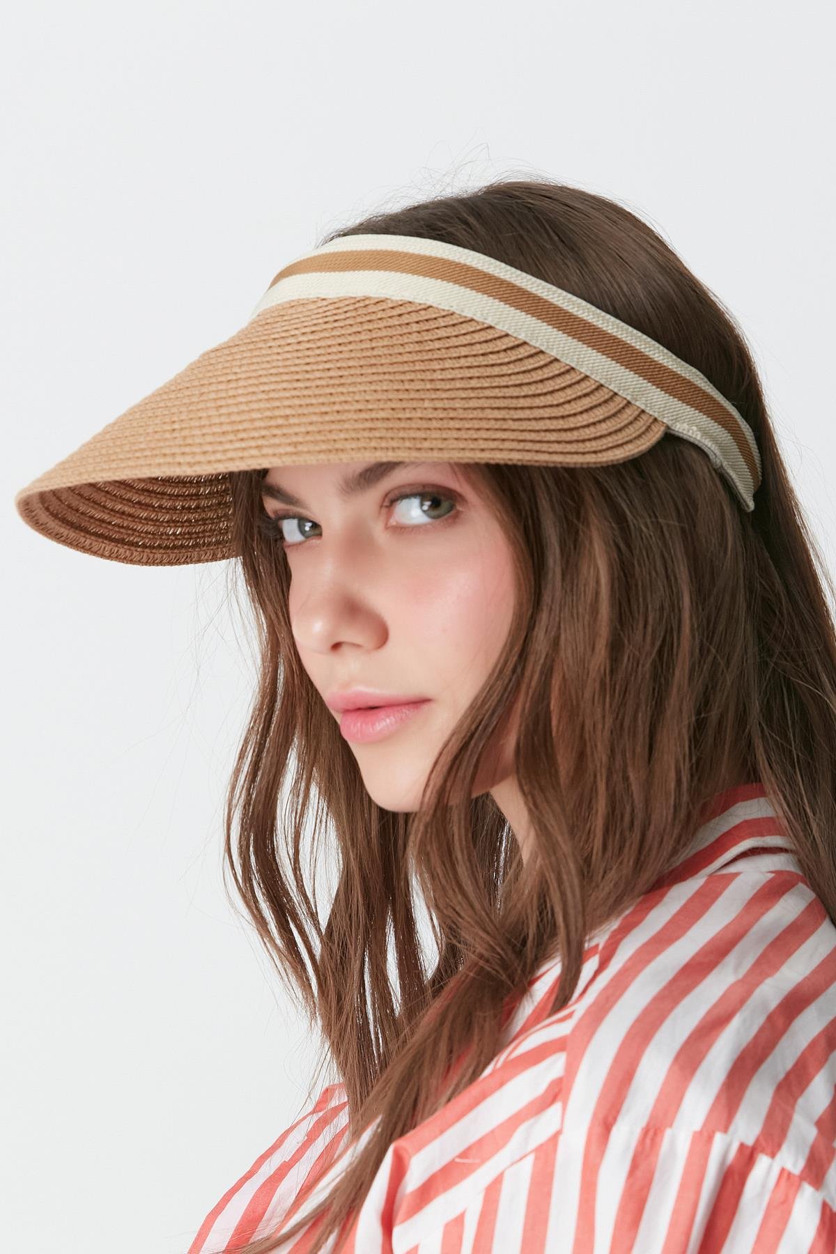 C&City Women Straw Hat Y8200 Camel Color