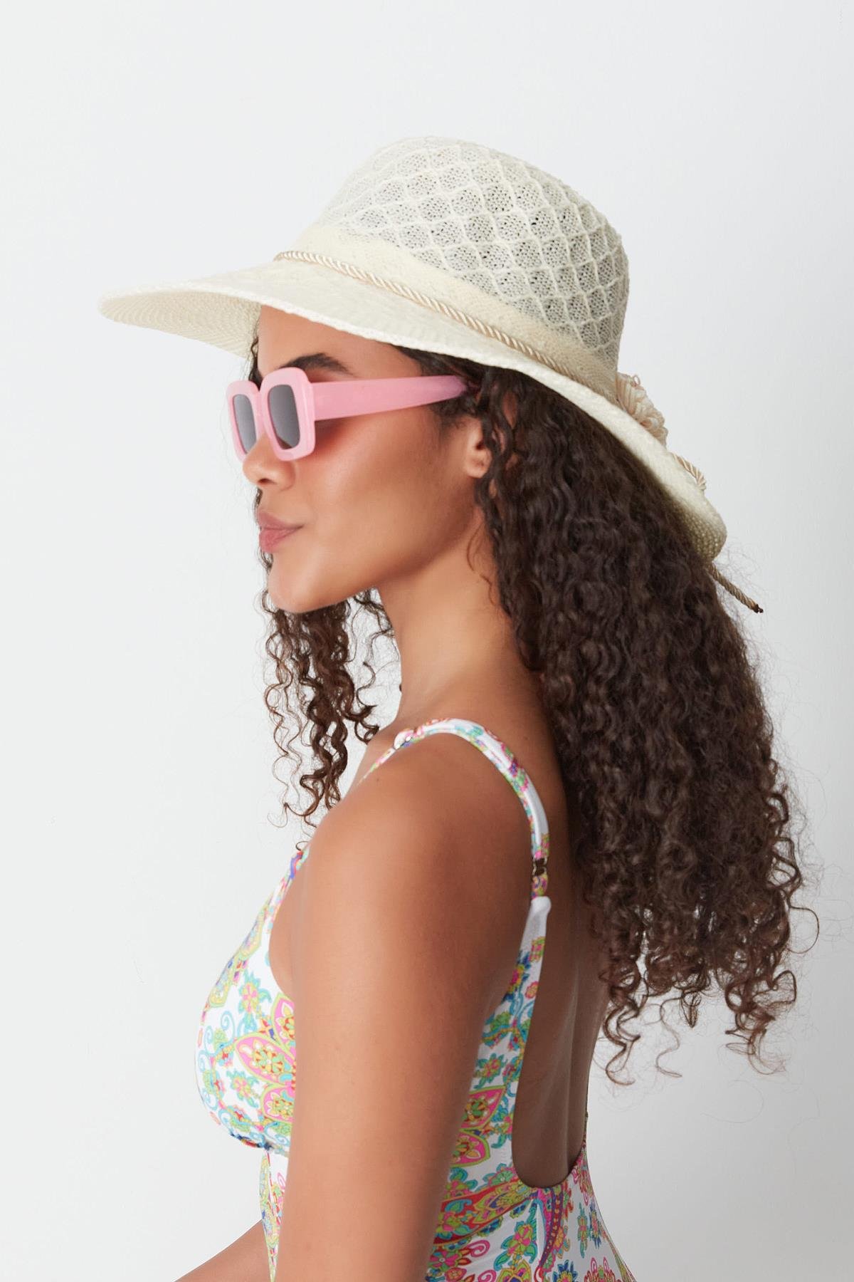 Mercerized Beach Hat T24740-03 Cream Color